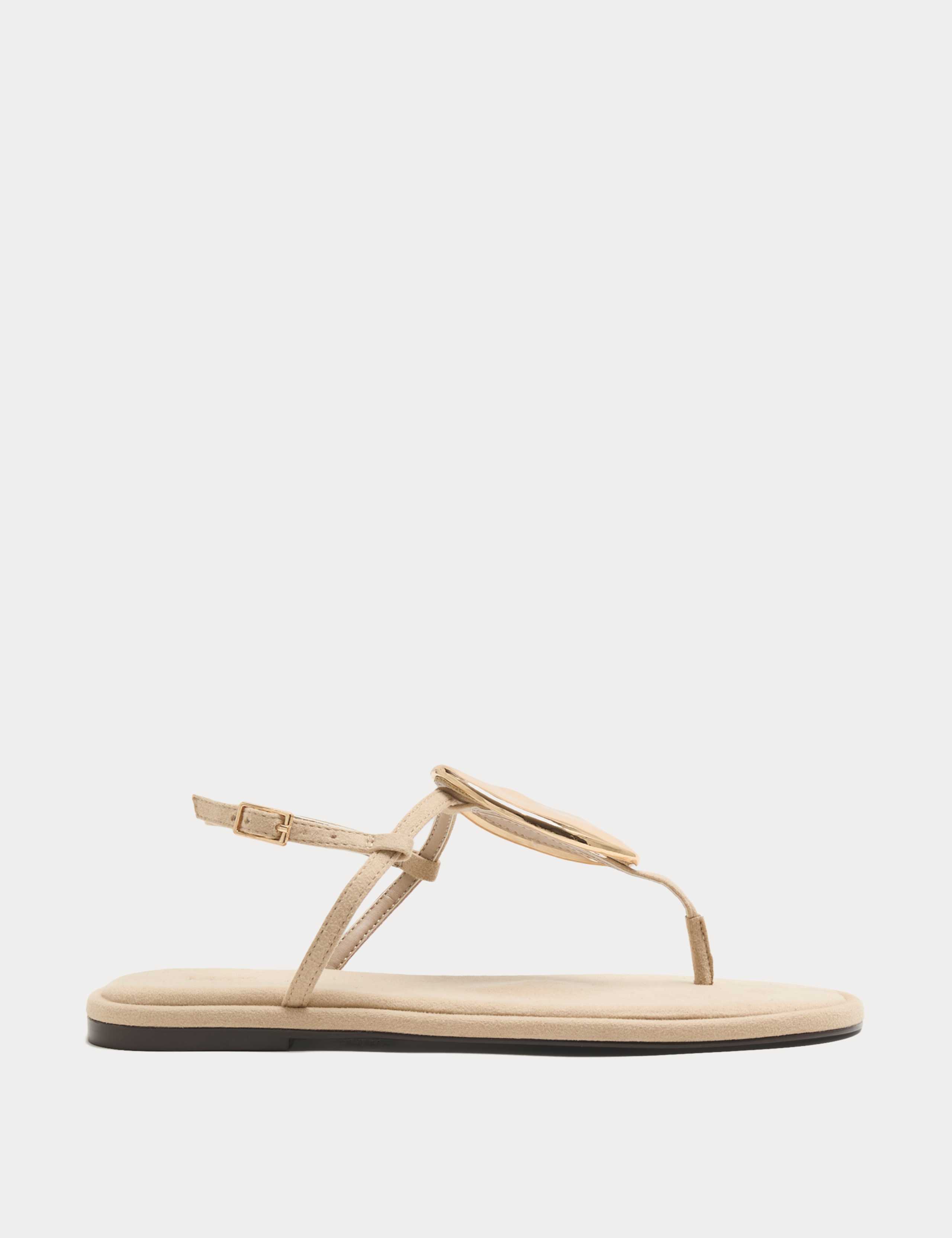 Trim Ankle Strap Flat Sandals 2 of 3