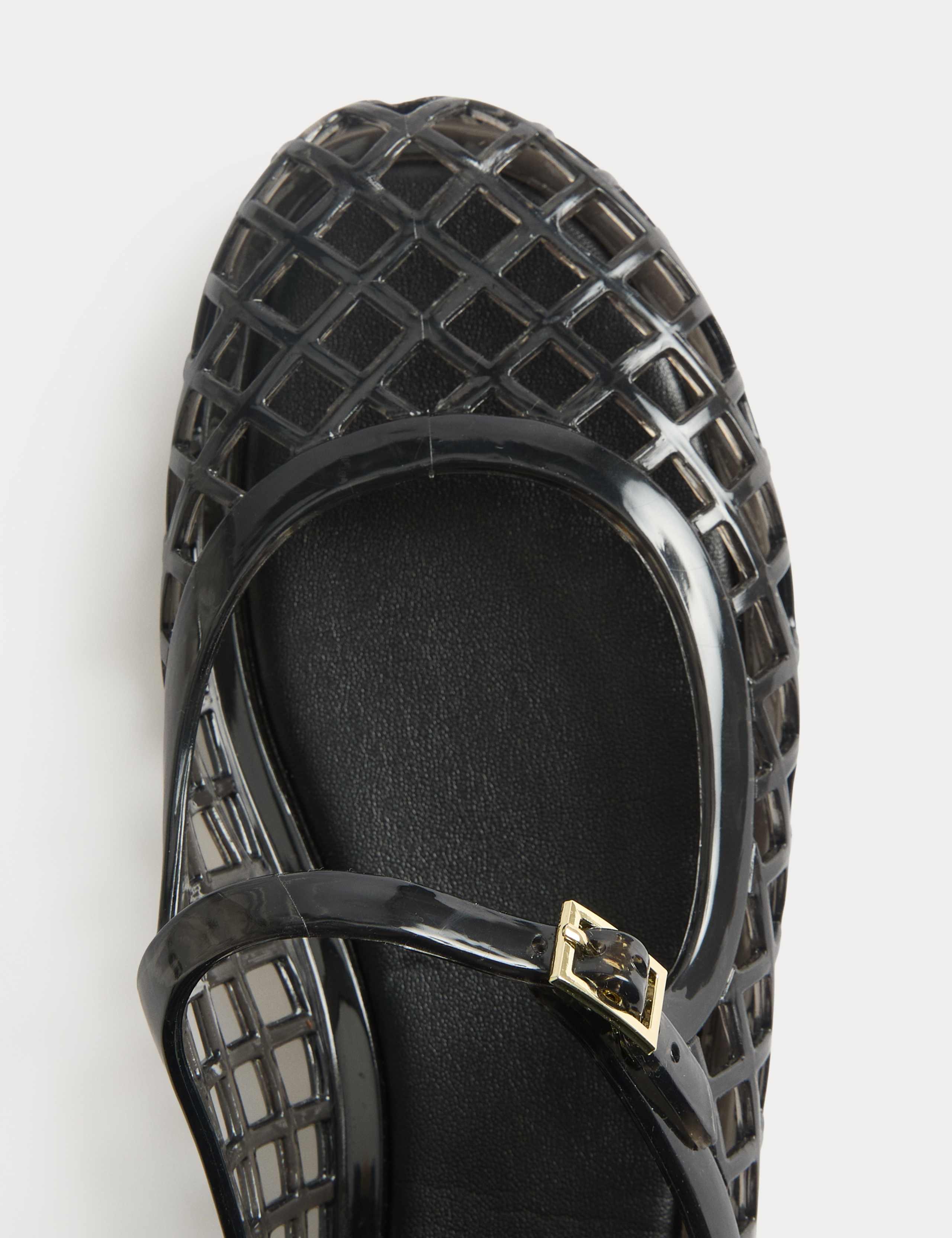 Ankle Strap Flat Jelly Mule Sandals 3 of 3