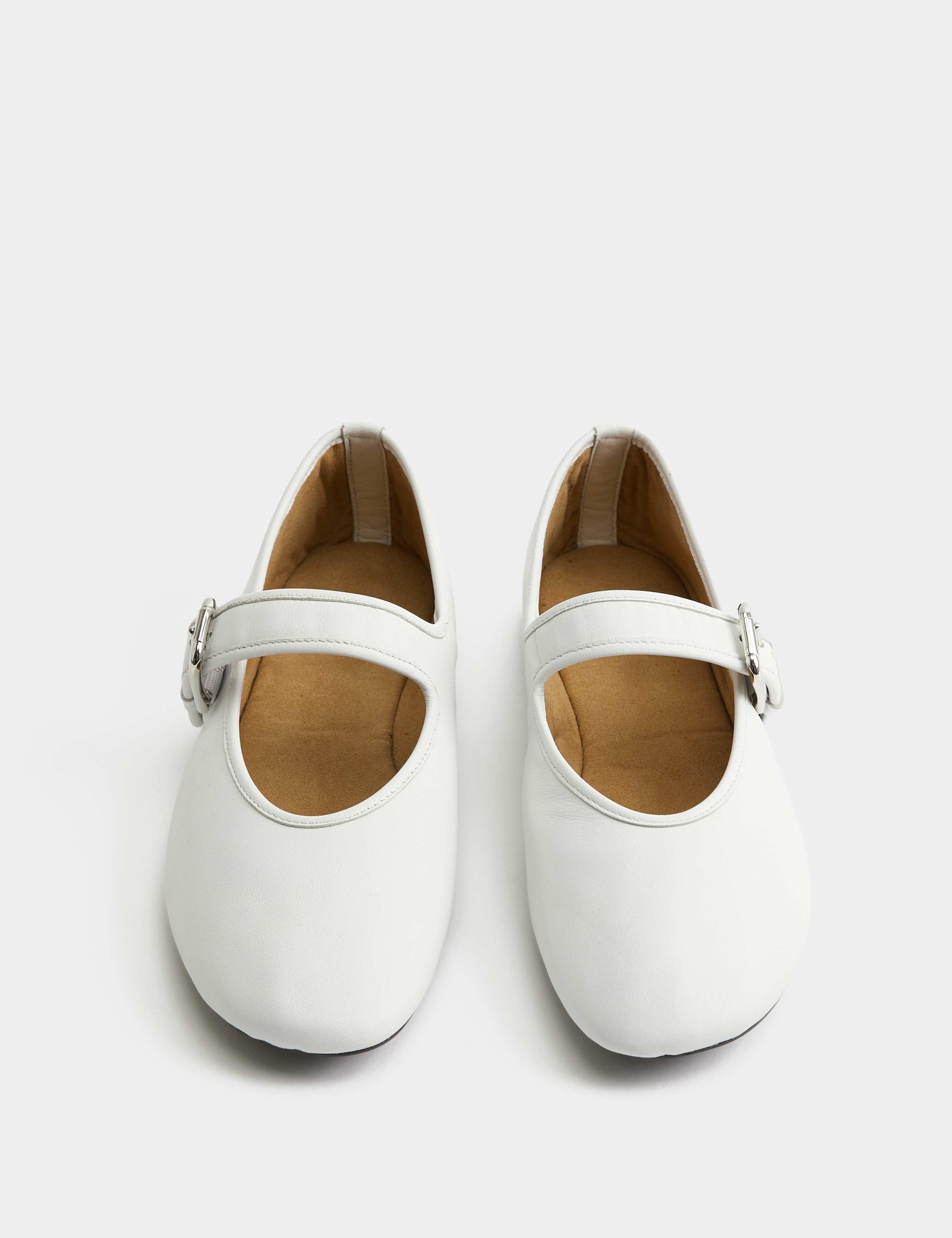 Leather Mary Jane Buckle Flat Ballet Pumps 3 of 3