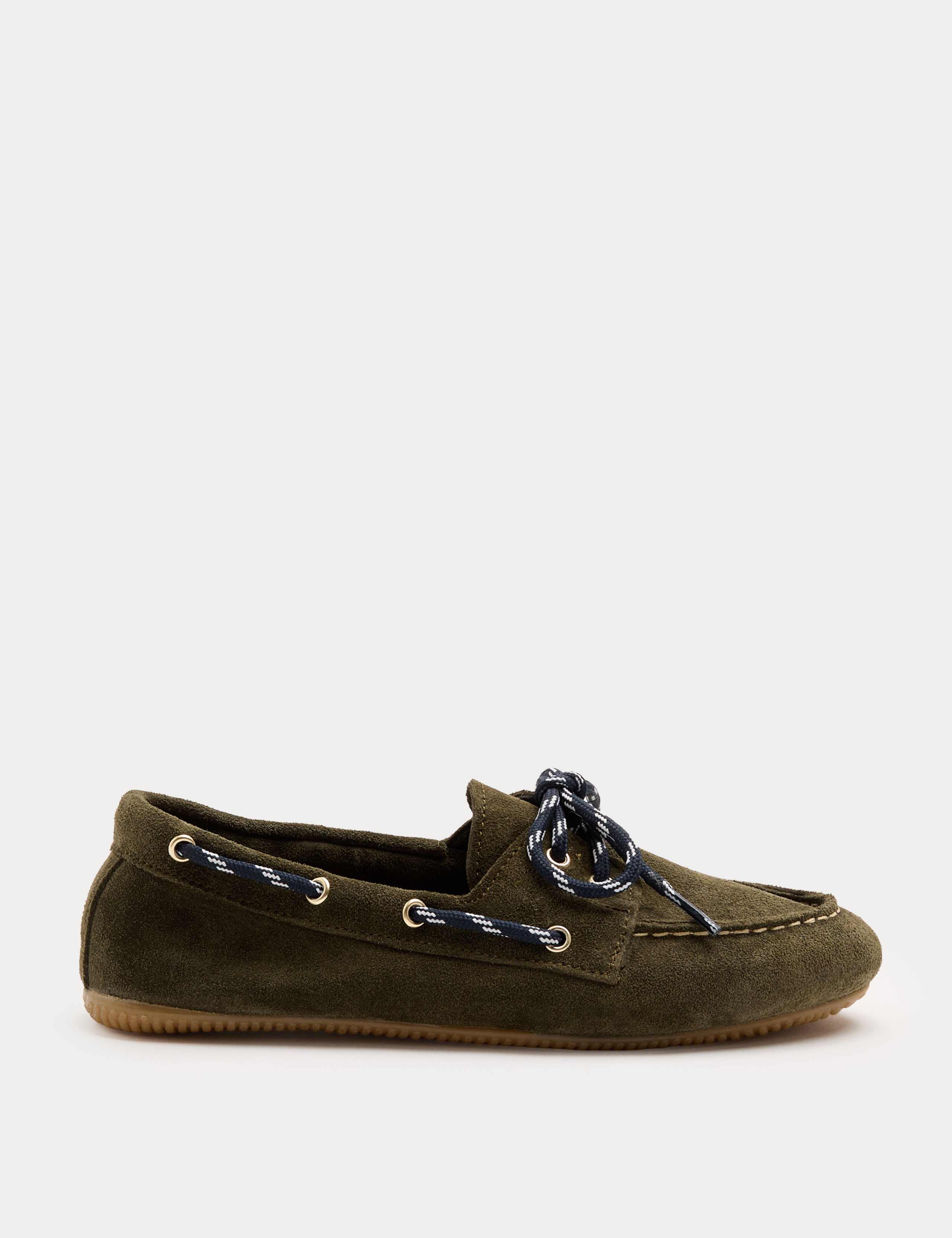 Suede Contrast Lace Boat Shoe 2 of 3