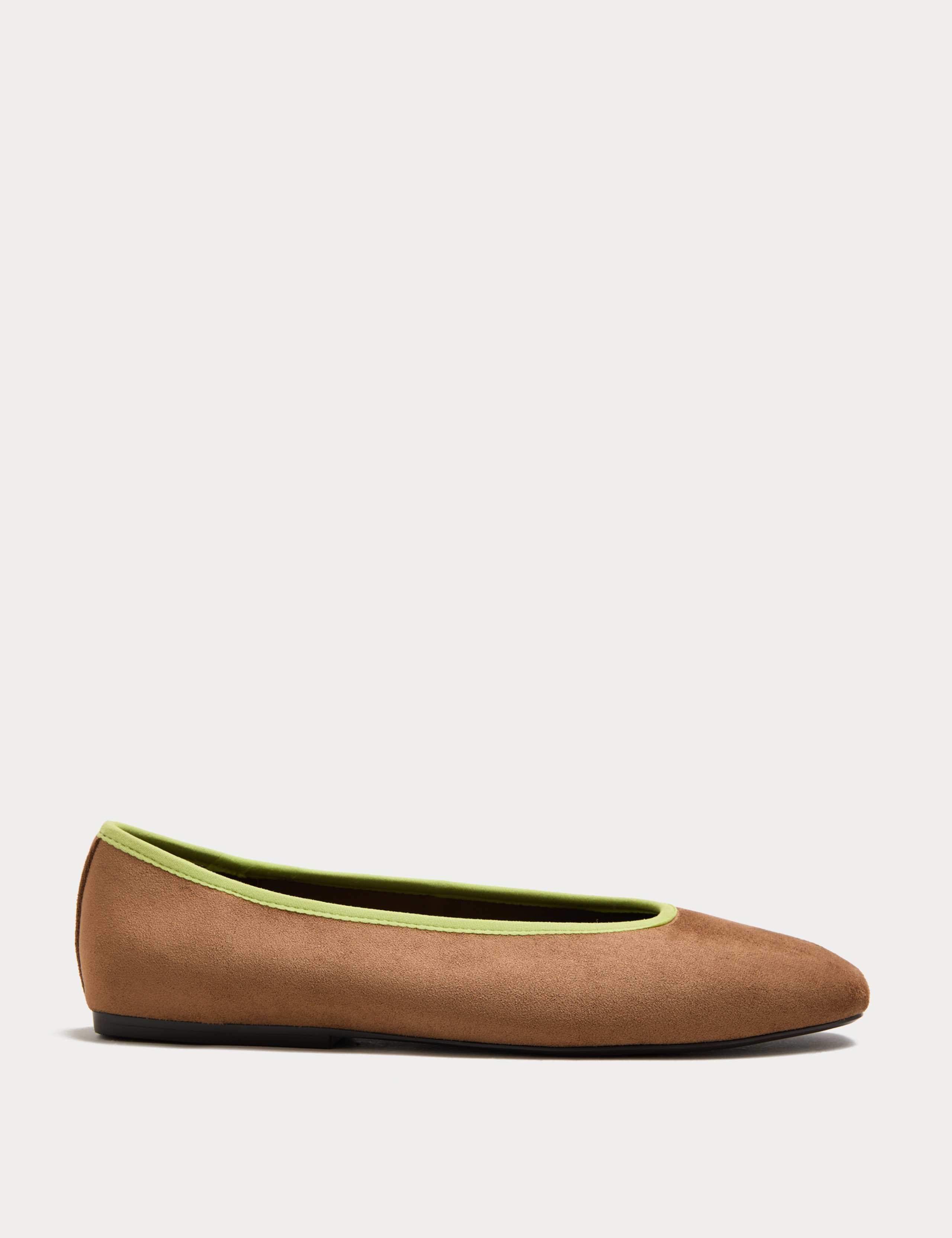 Contrast Trim Flat Ballet Pumps 1 of 3