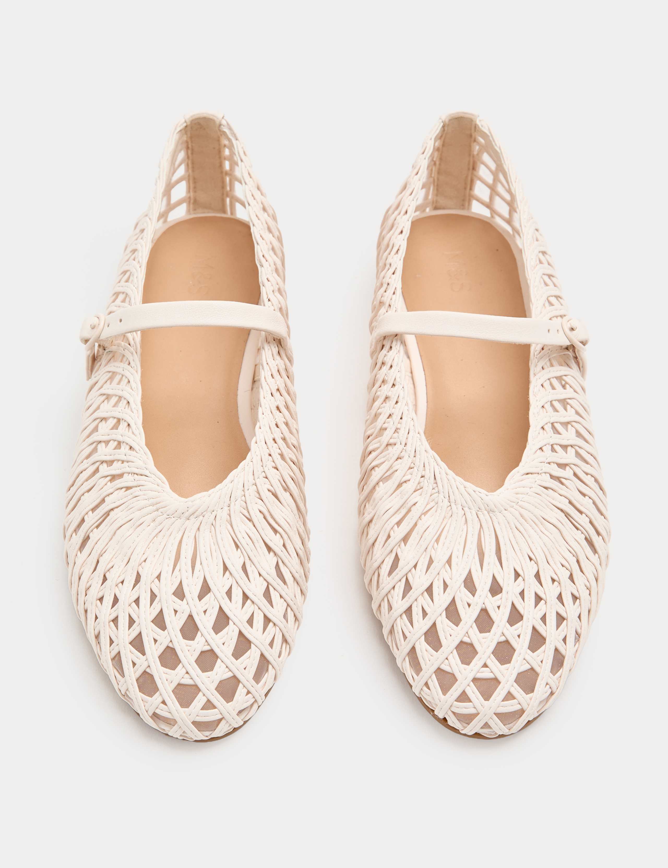 Woven Flat Mary Jane Ballet Pumps 1 of 3