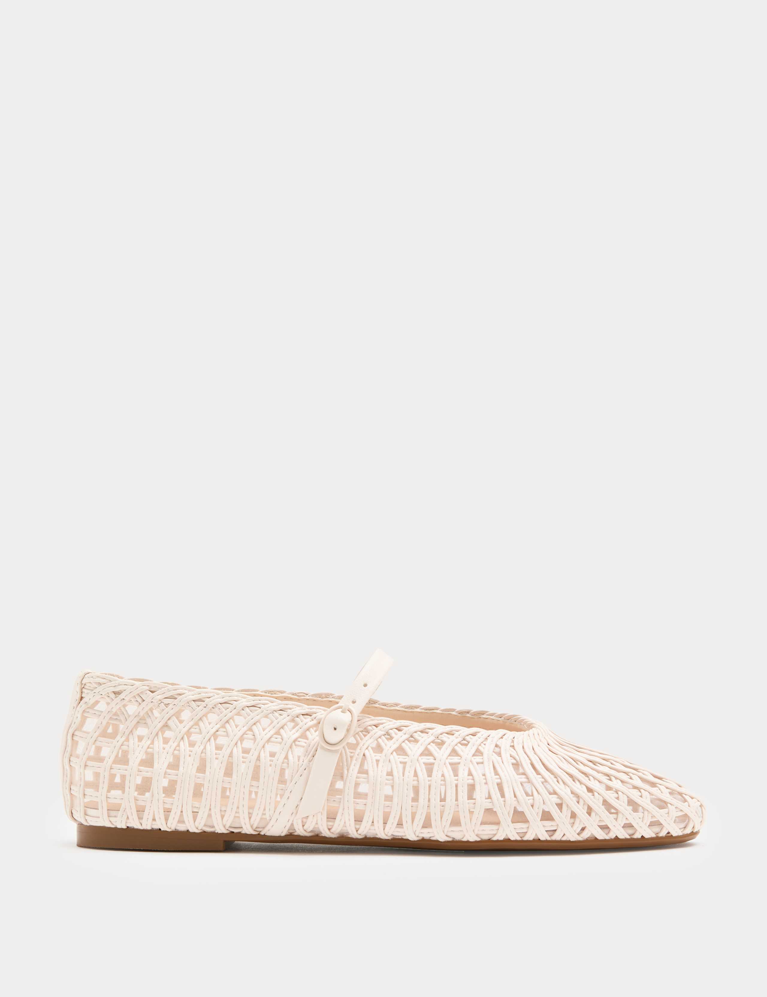 Woven Flat Mary Jane Ballet Pumps 2 of 3