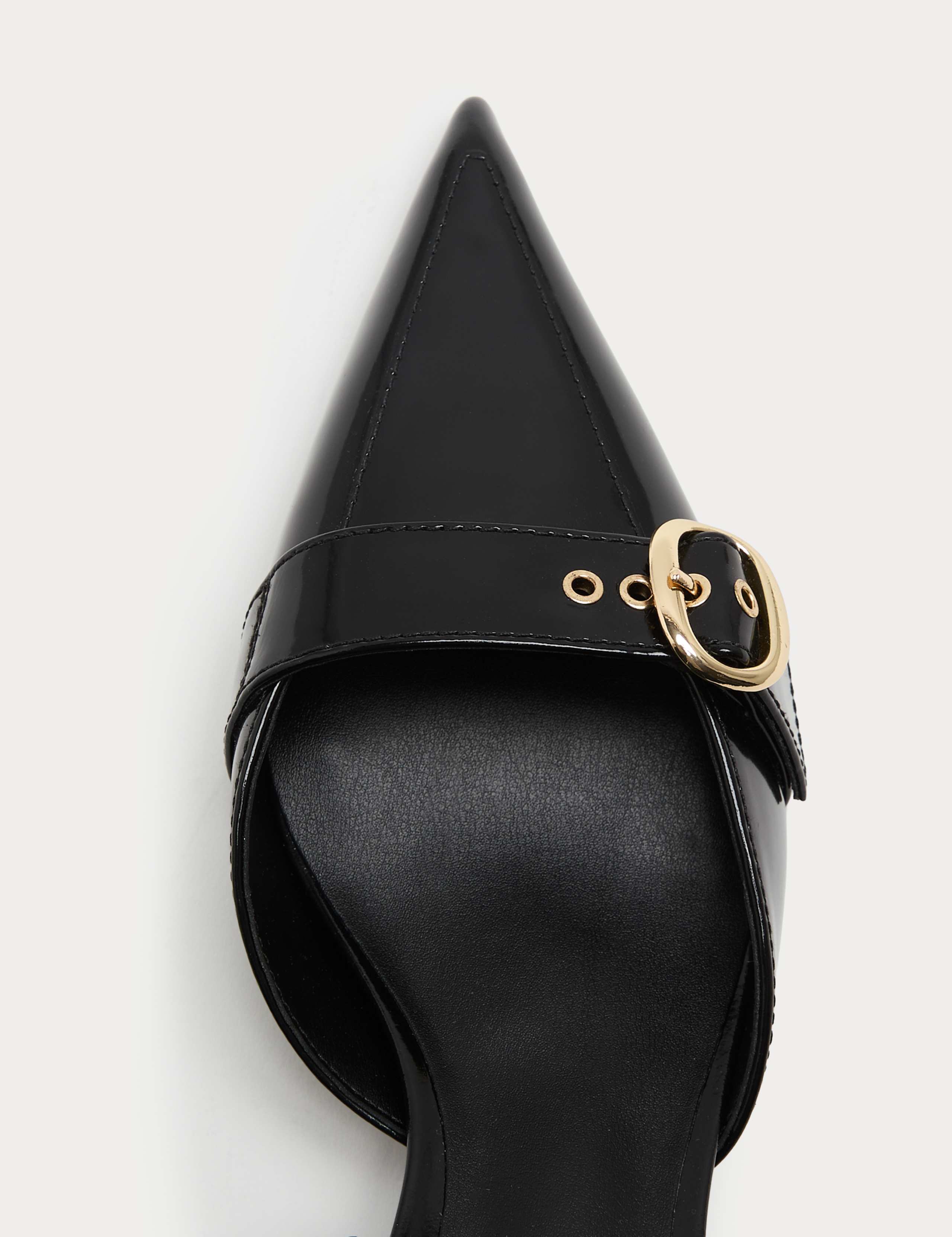 Leather Kitten Heel Slingback Shoes 3 of 3