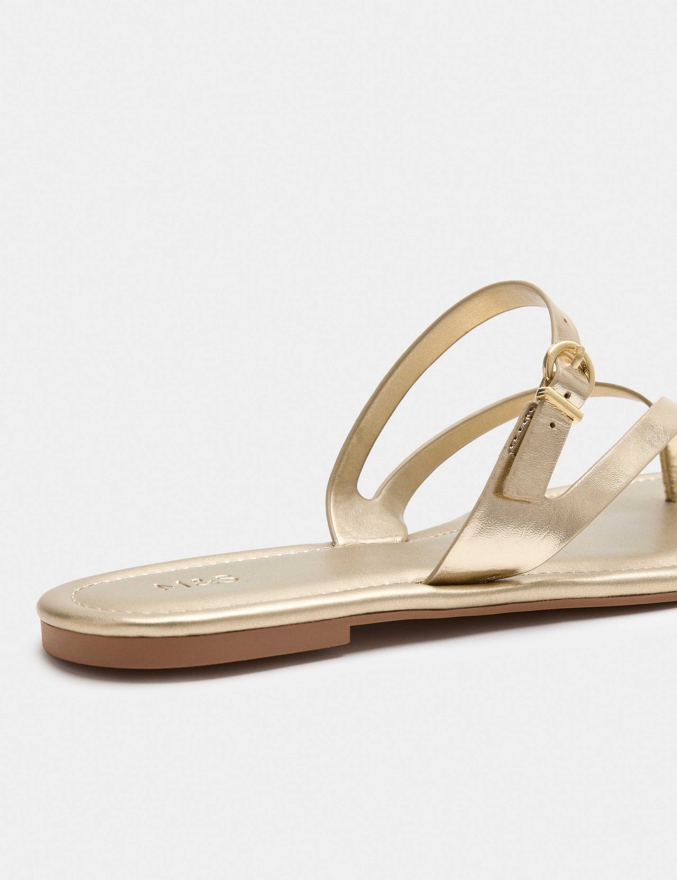 Buckle Flat Toe Loop Mule Sandals 3 of 3
