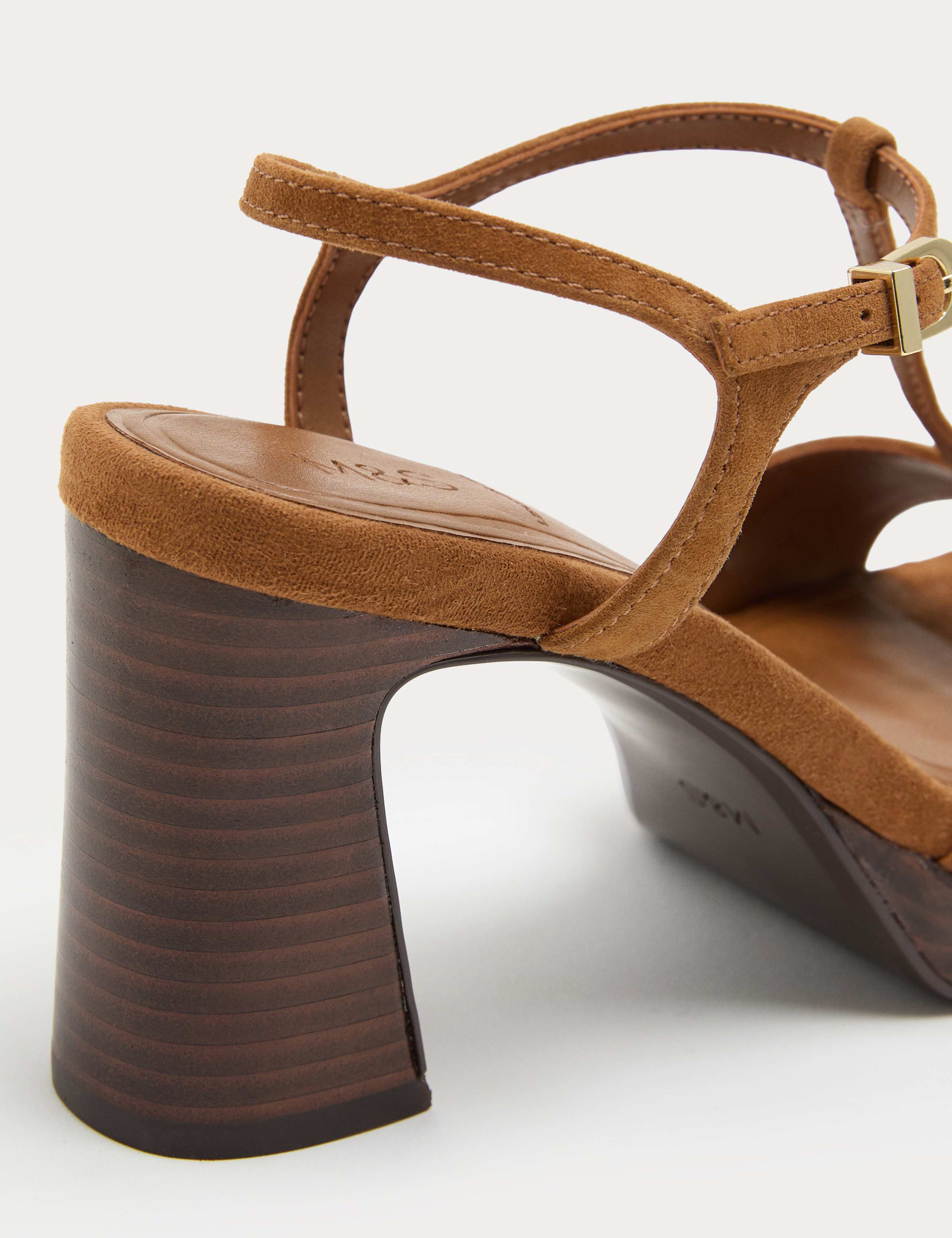 Suede T-Bar Platform Heel Sandals 3 of 3
