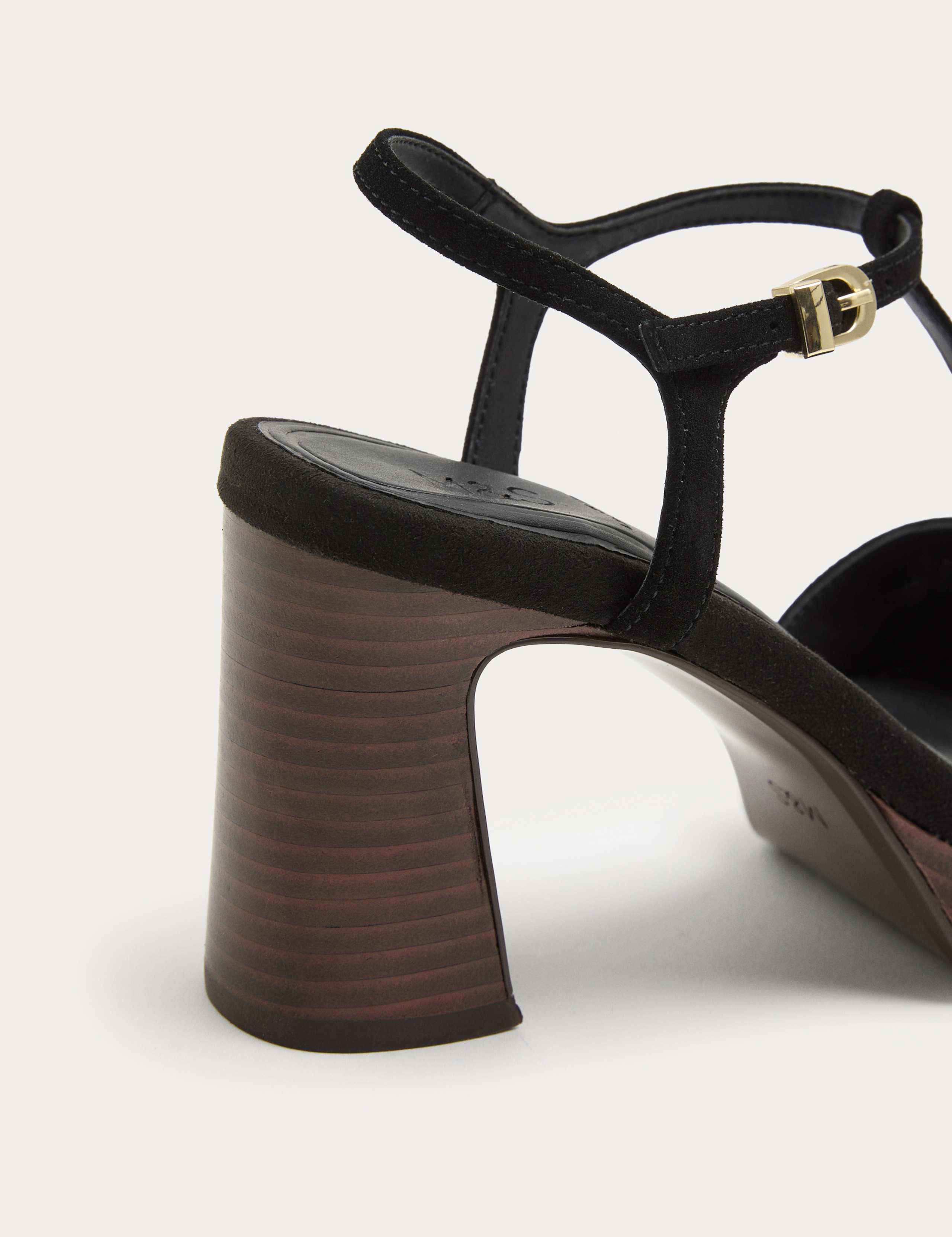 Suede T-Bar Platform Heel Sandals 3 of 3