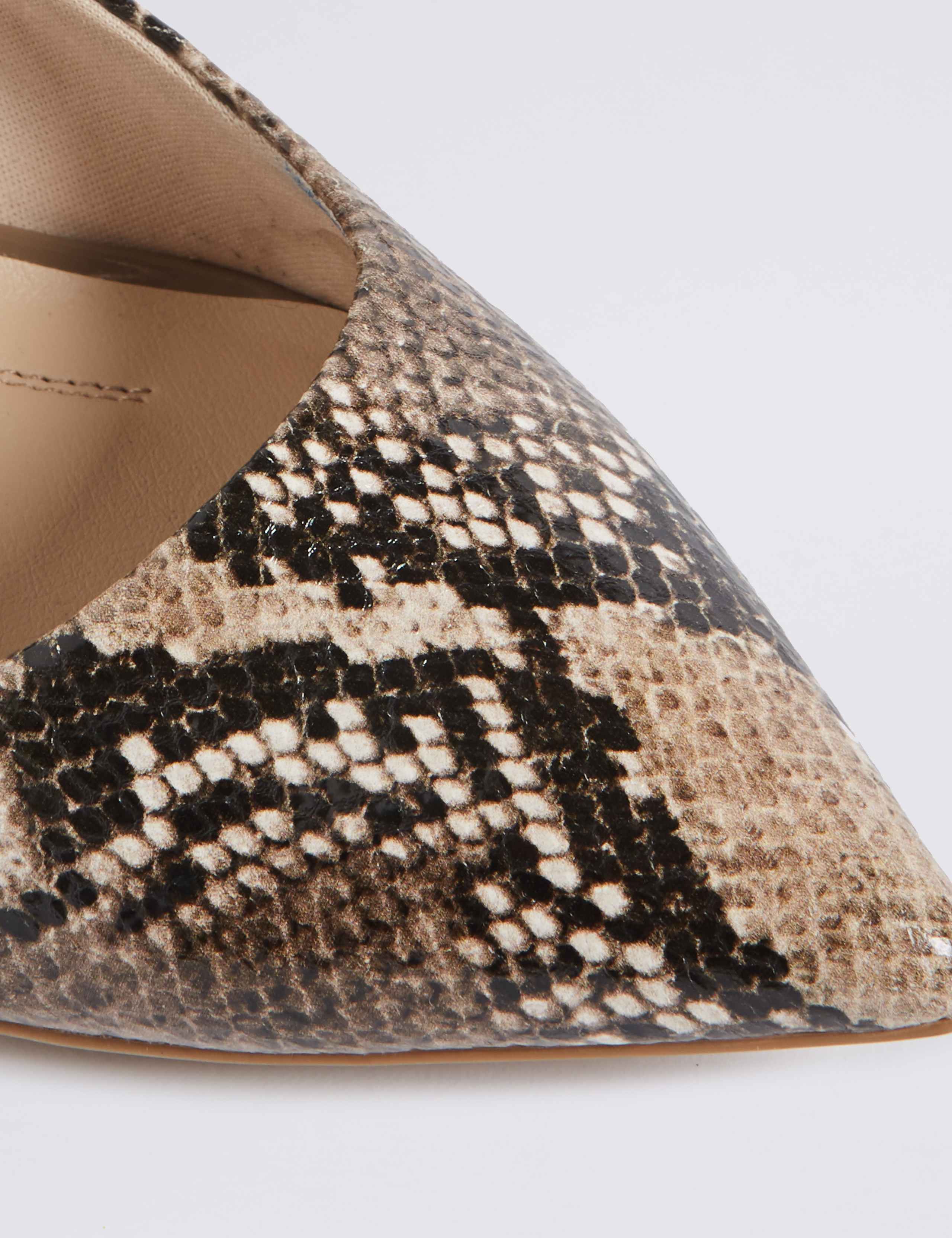 Wide Fit Leather Kitten Heel Court Shoes 6 of 6