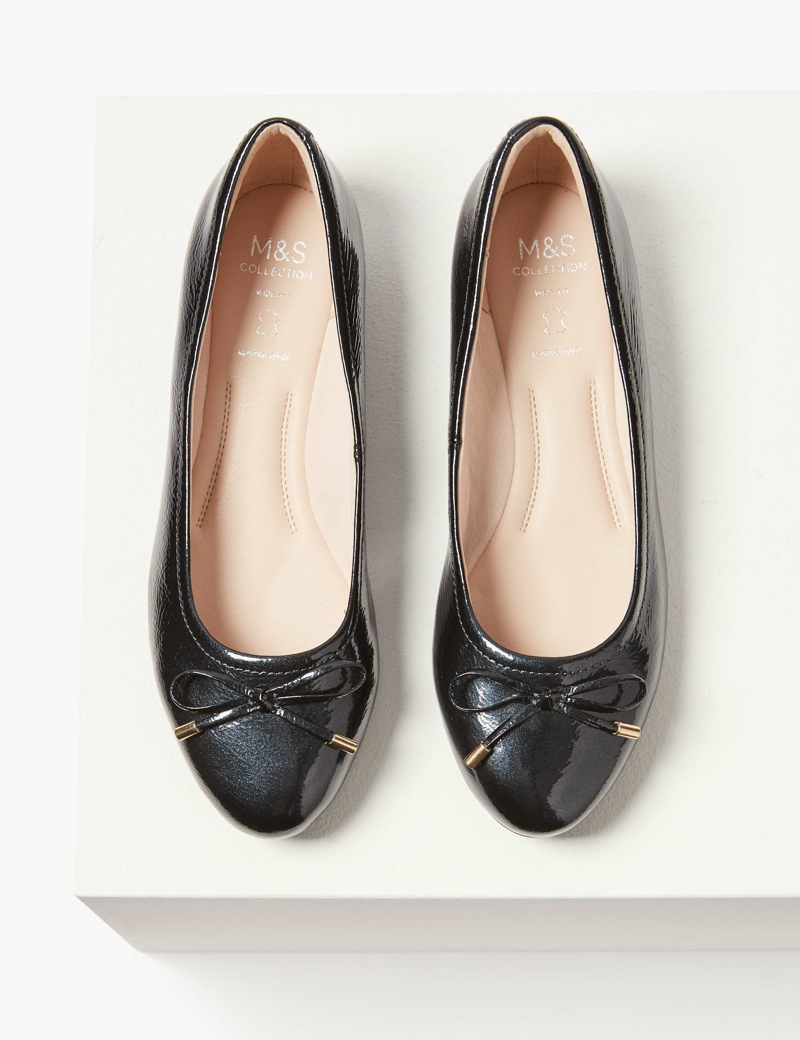 Wide Fit Leather Bow Pumps 5 of 5