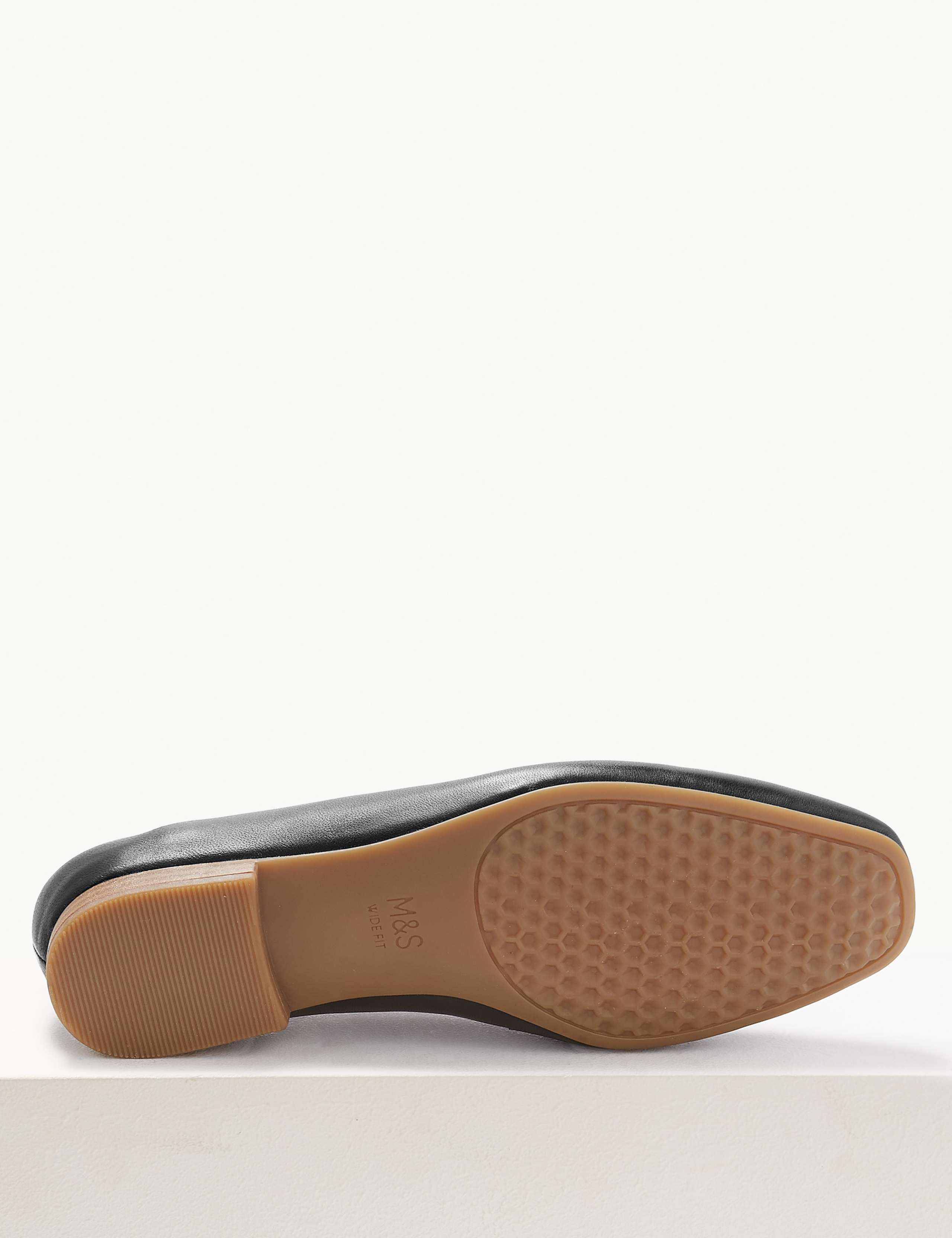 Wide Fit Leather Ballerina Pumps 5 of 5