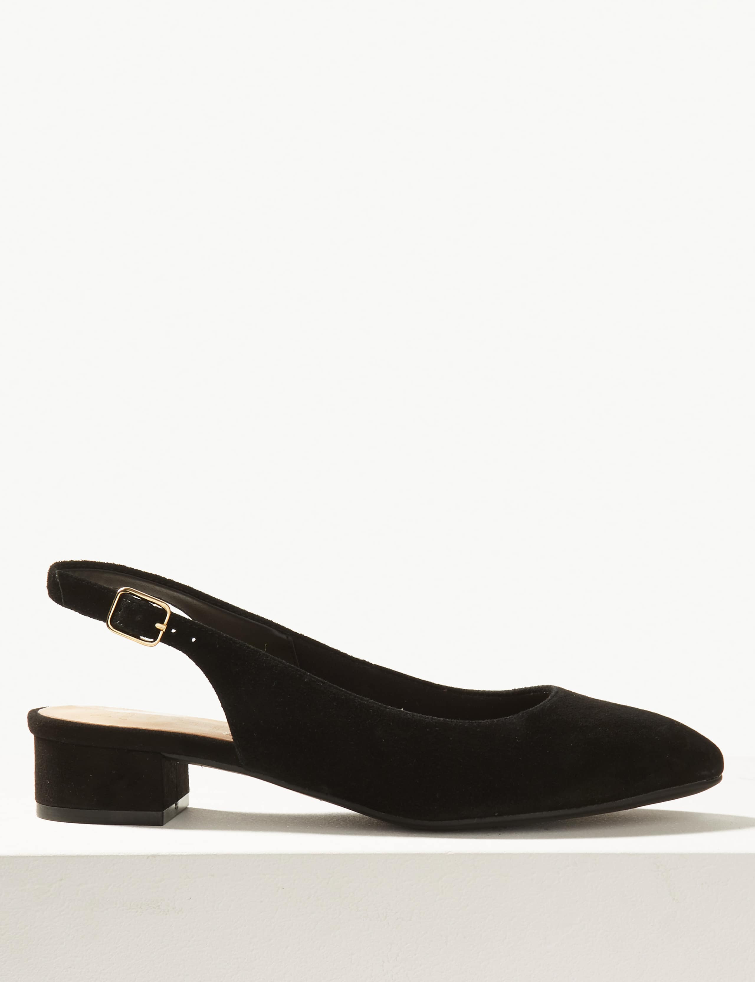 Wide Fit Suede Slingback Shoes 2 of 5