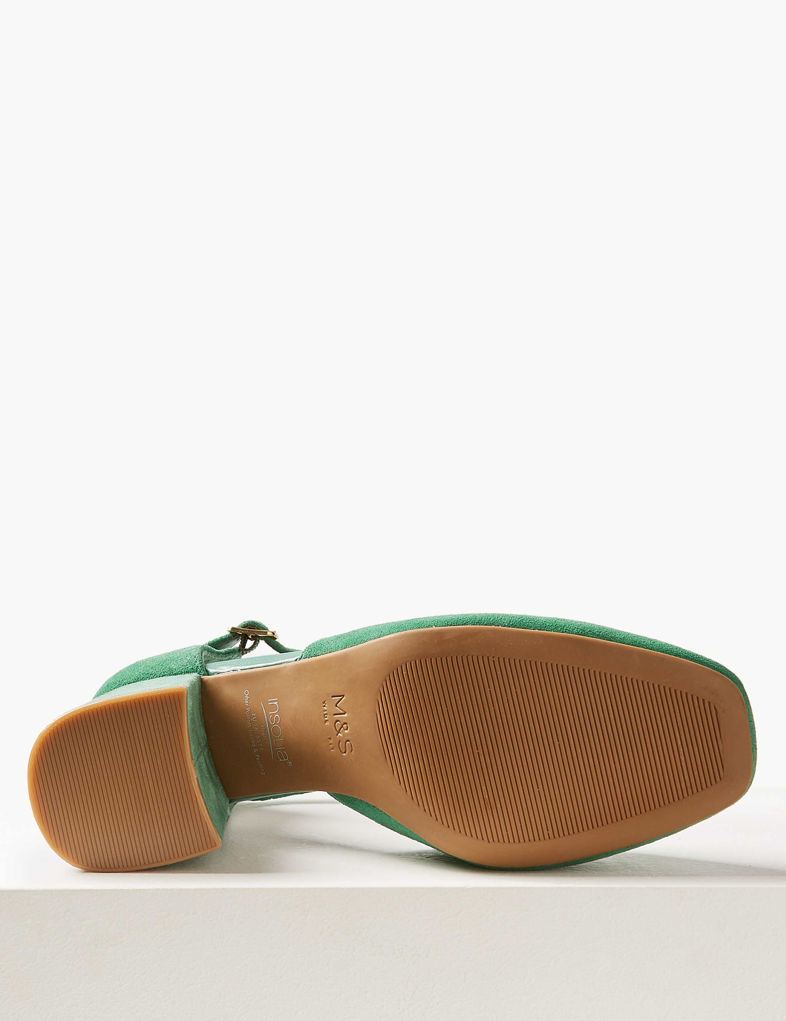 Wide Fit Suede Block Heel Court Shoes 5 of 5