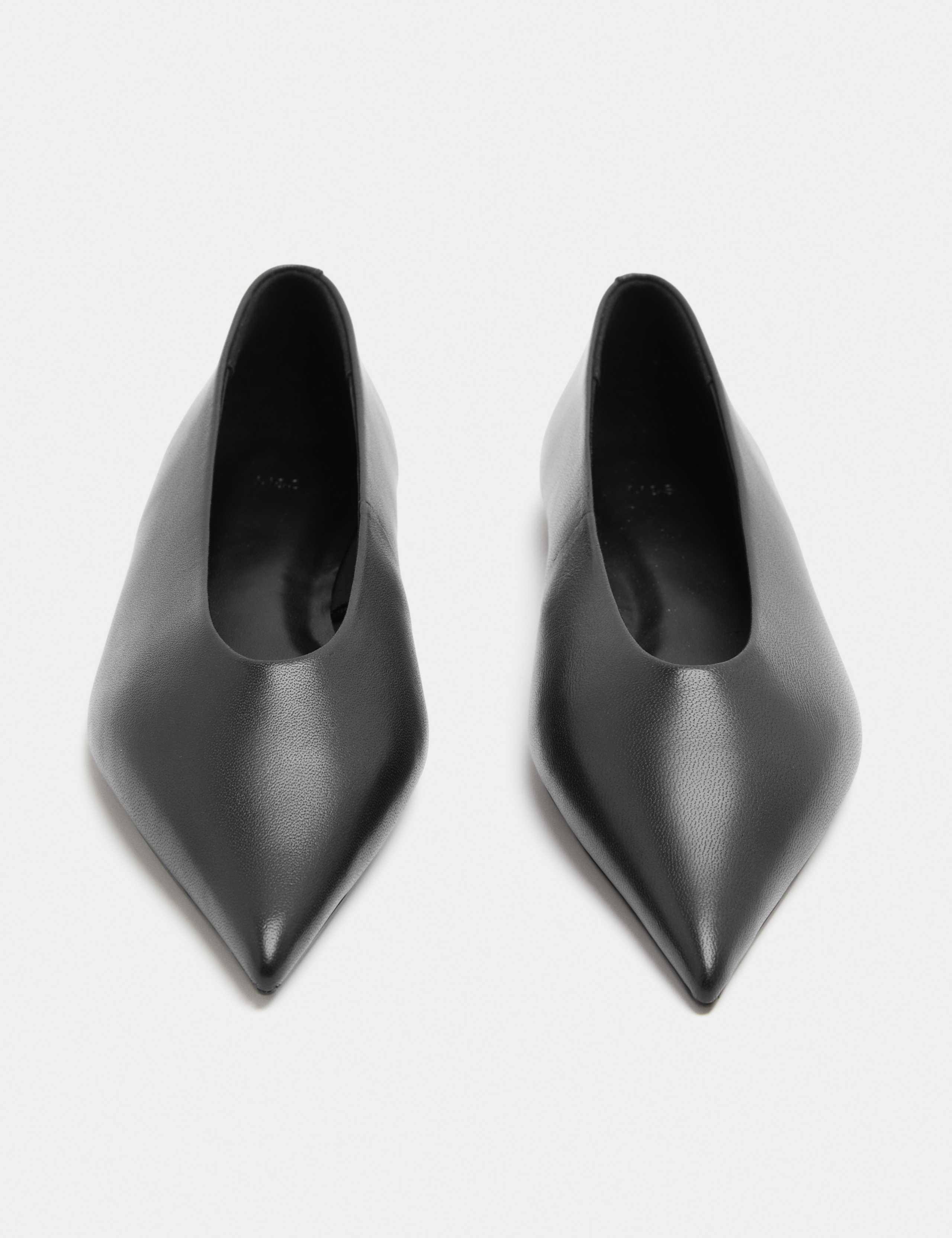 Leather Pointed Toe Ballet Pump 1 of 3