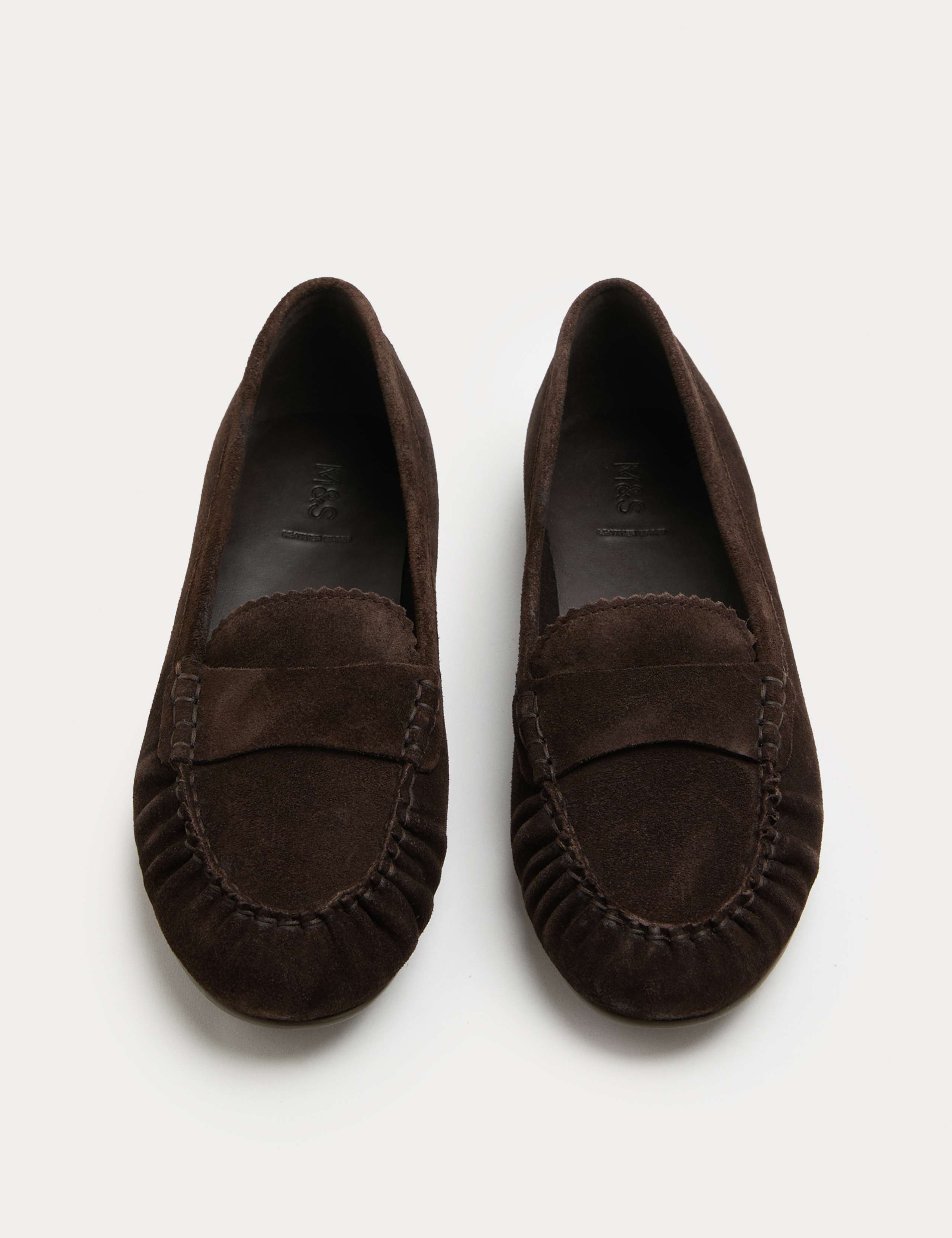 Suede Flat Loafer Pumps 1 of 3