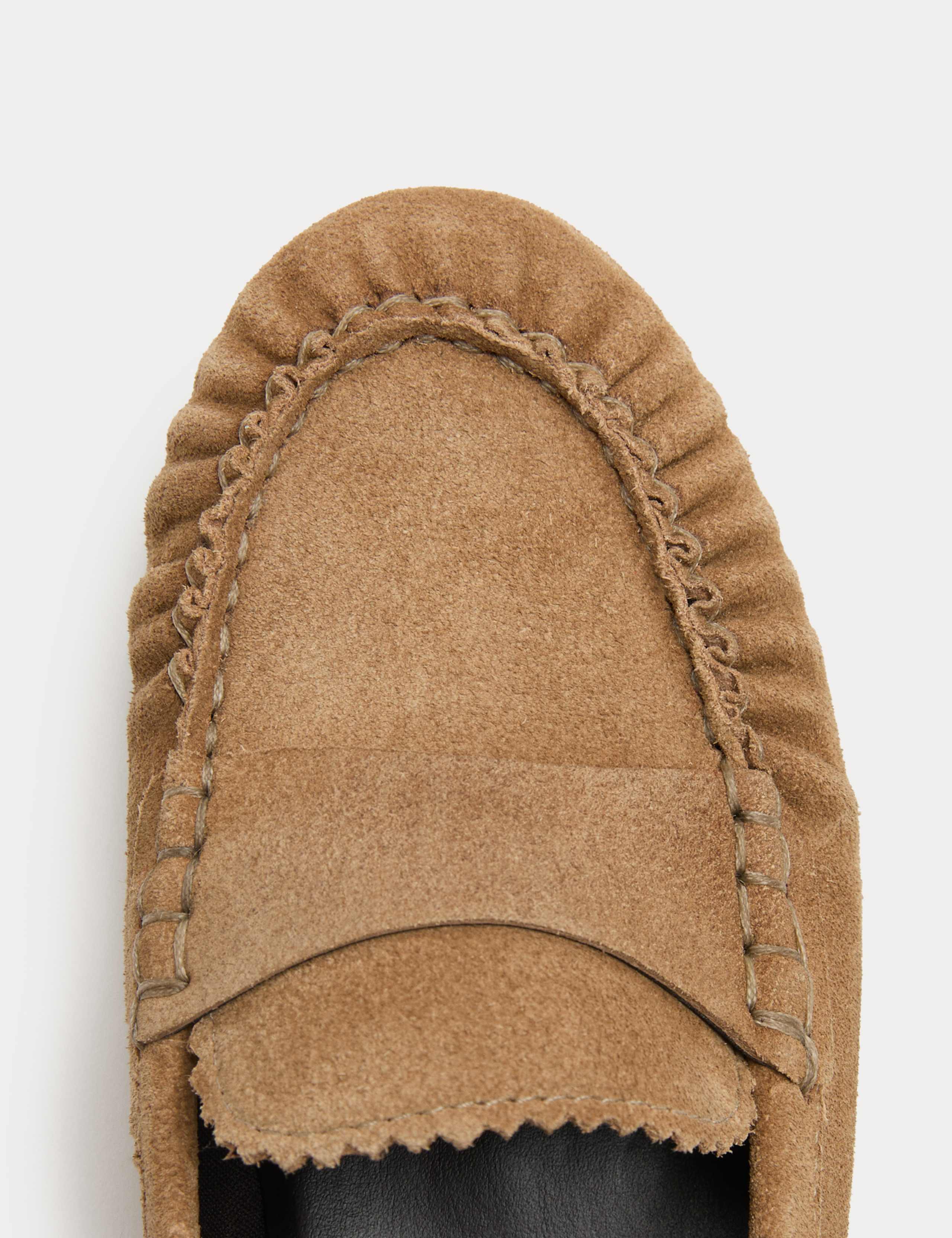 Suede Flat Loafer Pumps 3 of 3