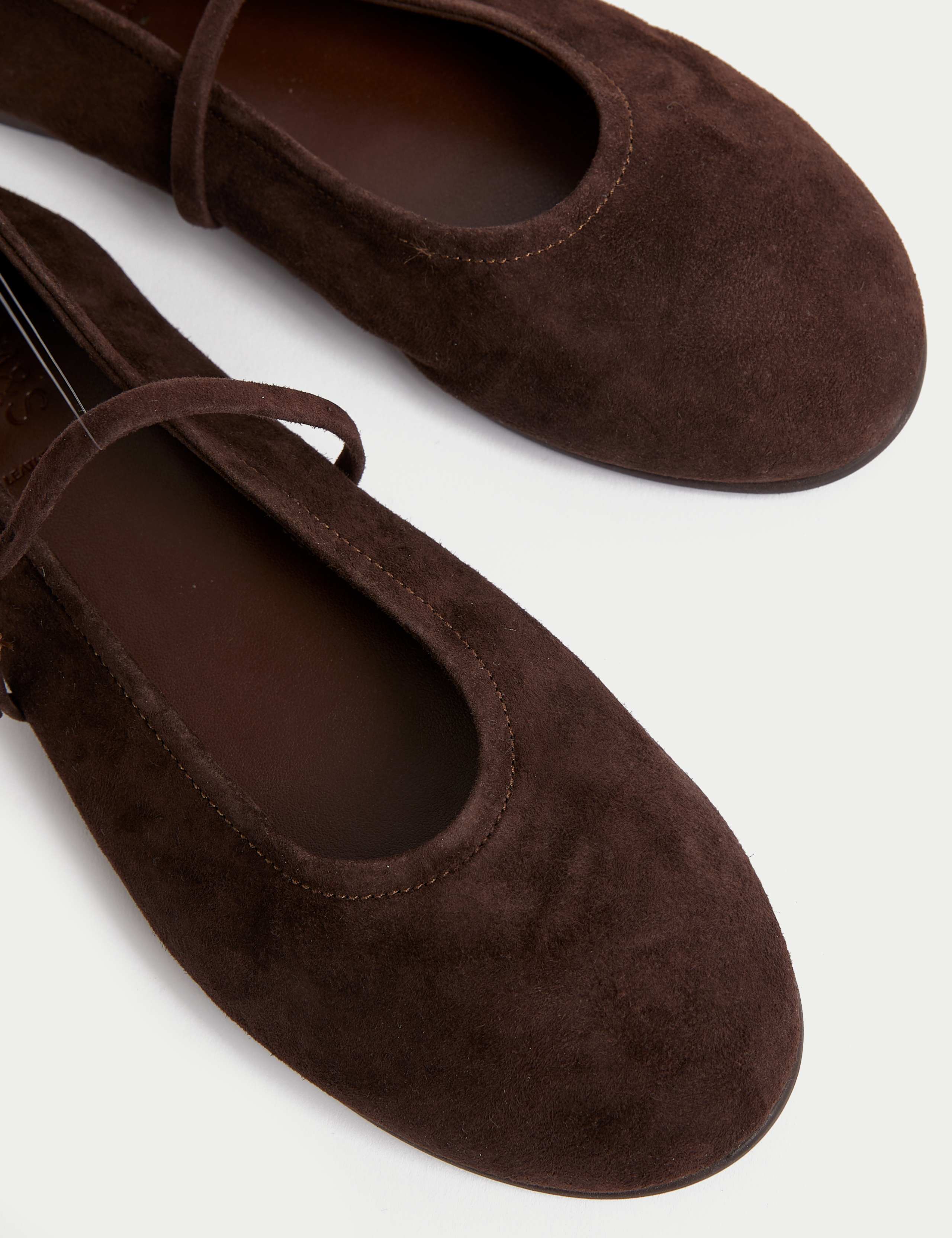 Suede Flat Mary Jane Ballet Pumps 3 of 3
