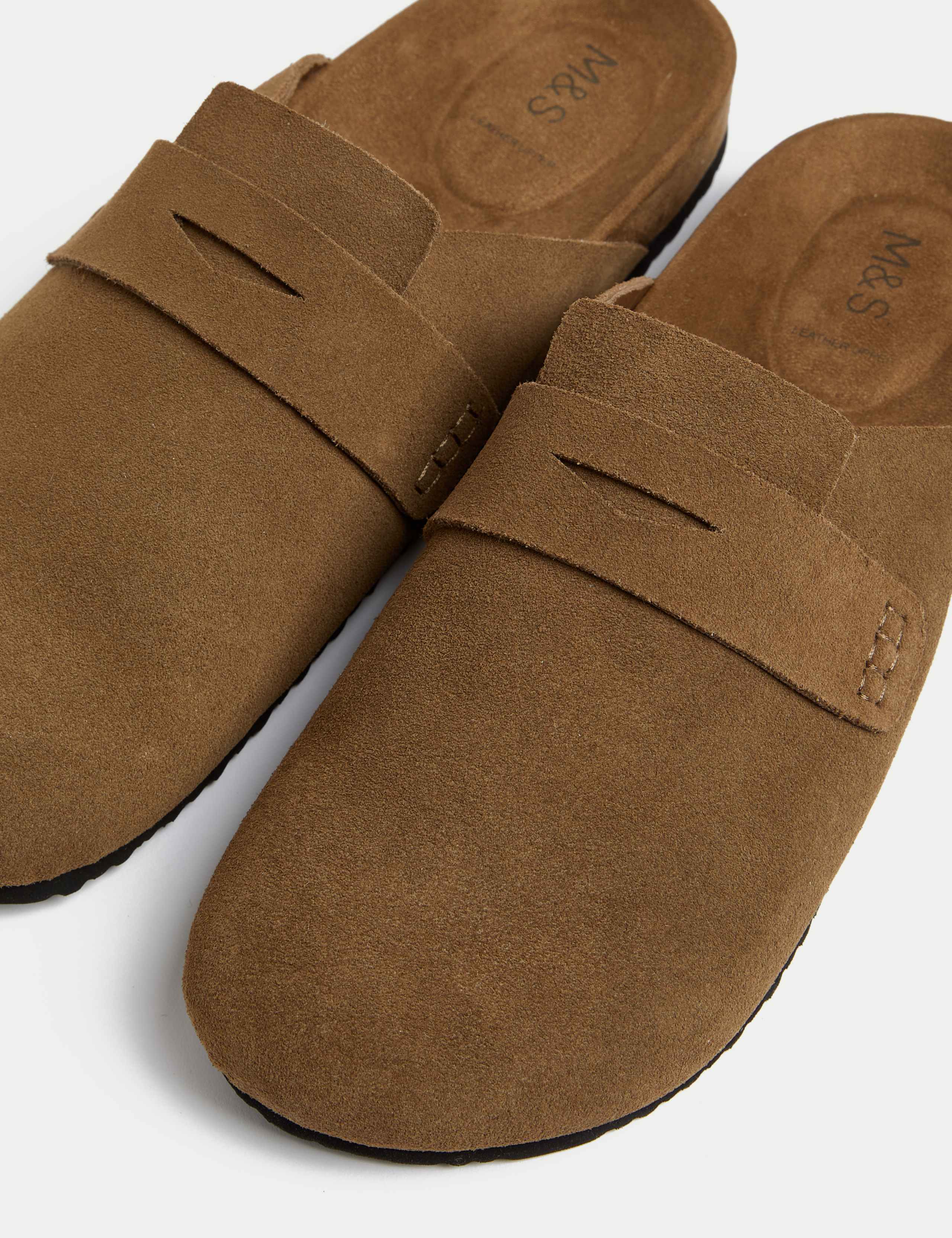 Suede Slip On Flat Clogs 3 of 3