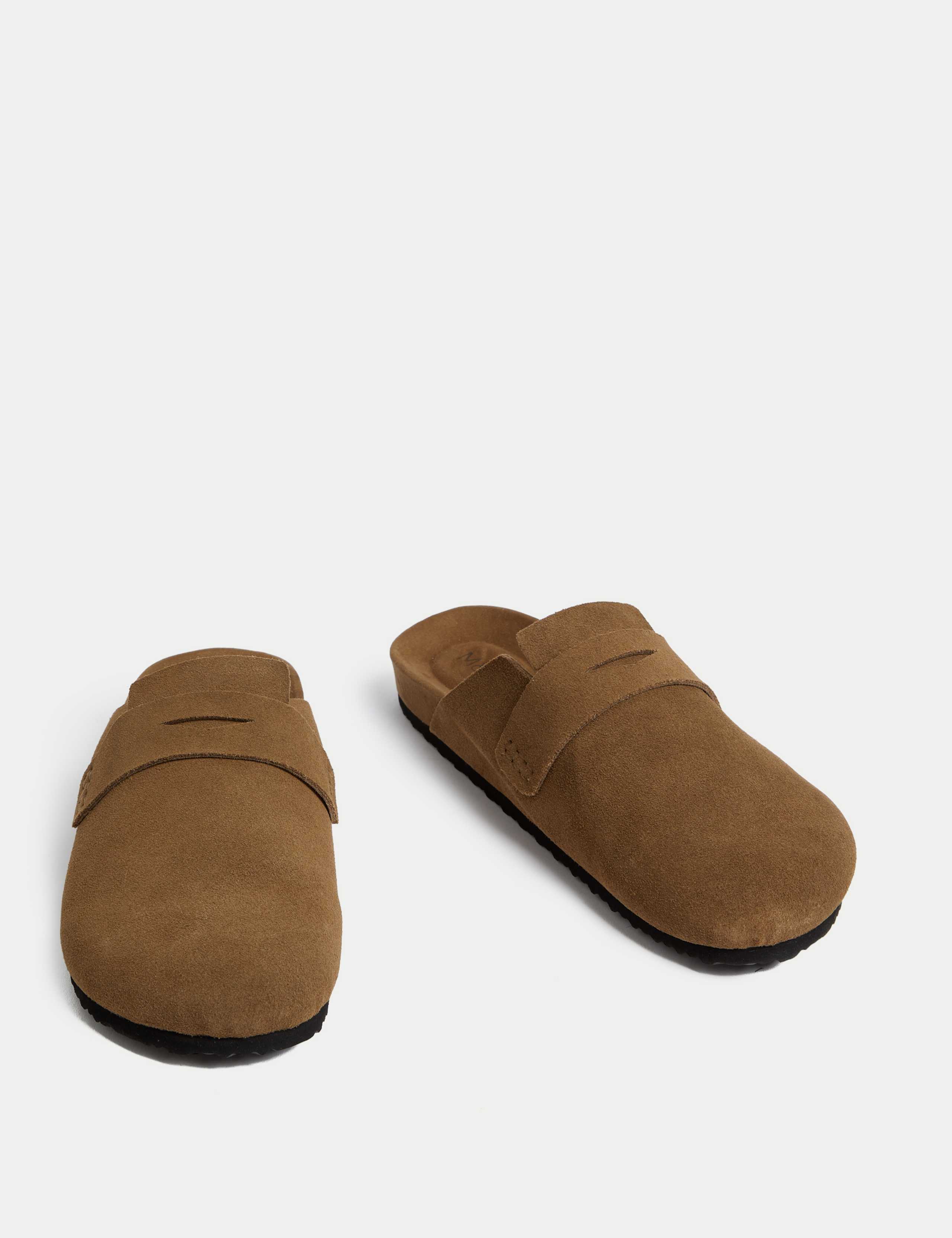 Suede Slip On Flat Clogs 2 of 3