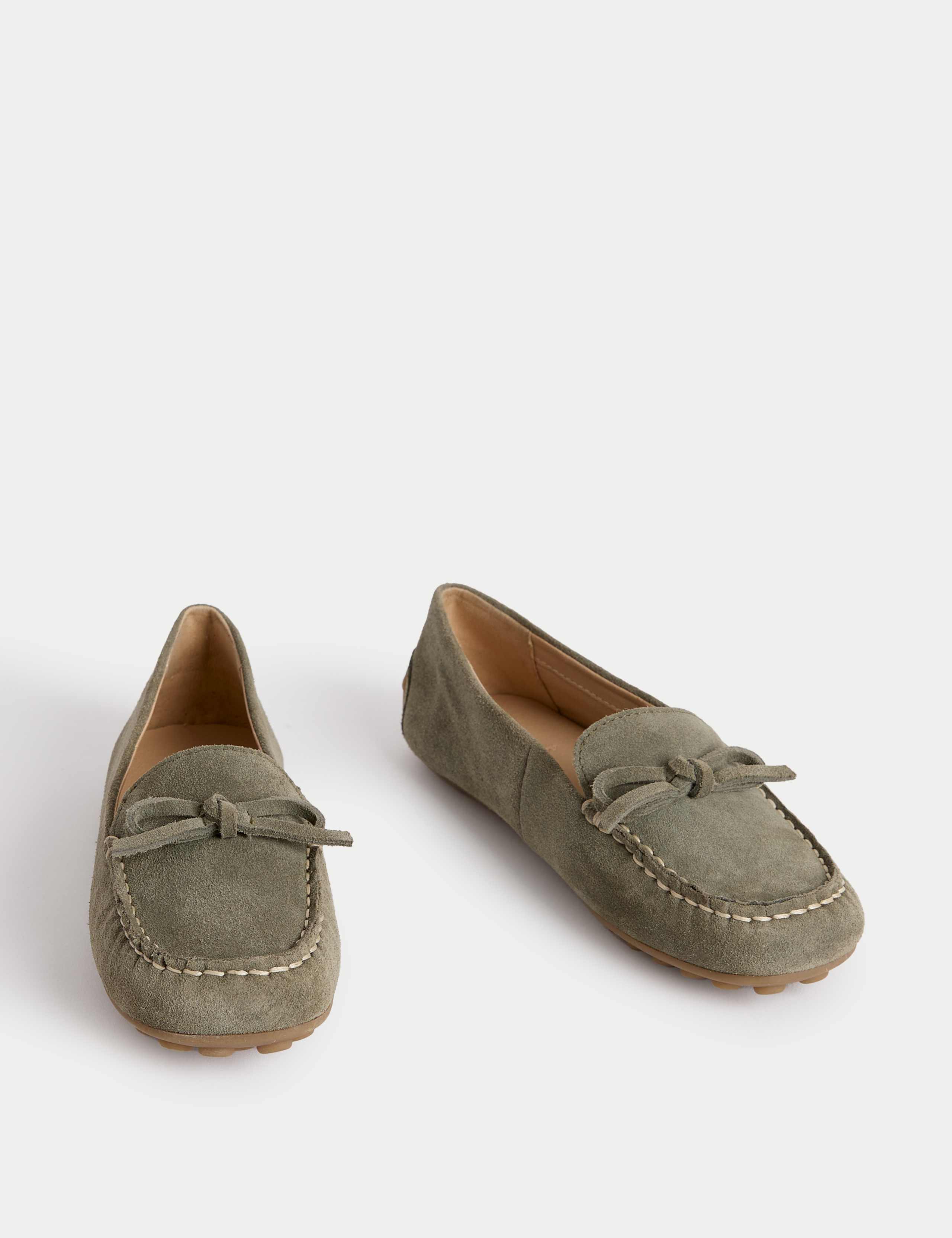 Suede Slip On Flat Loafers 2 of 3
