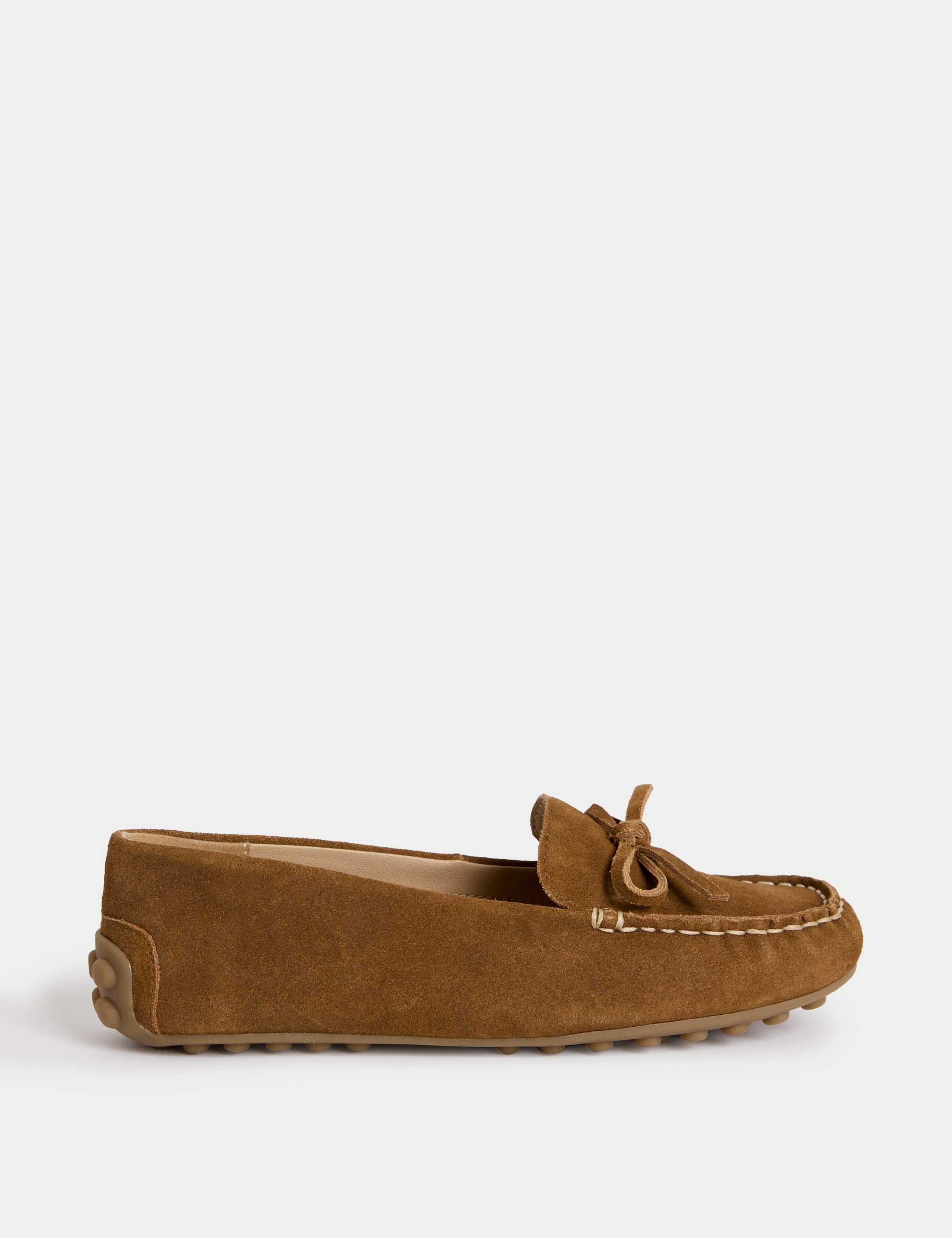 Suede Slip On Flat Loafers 1 of 3