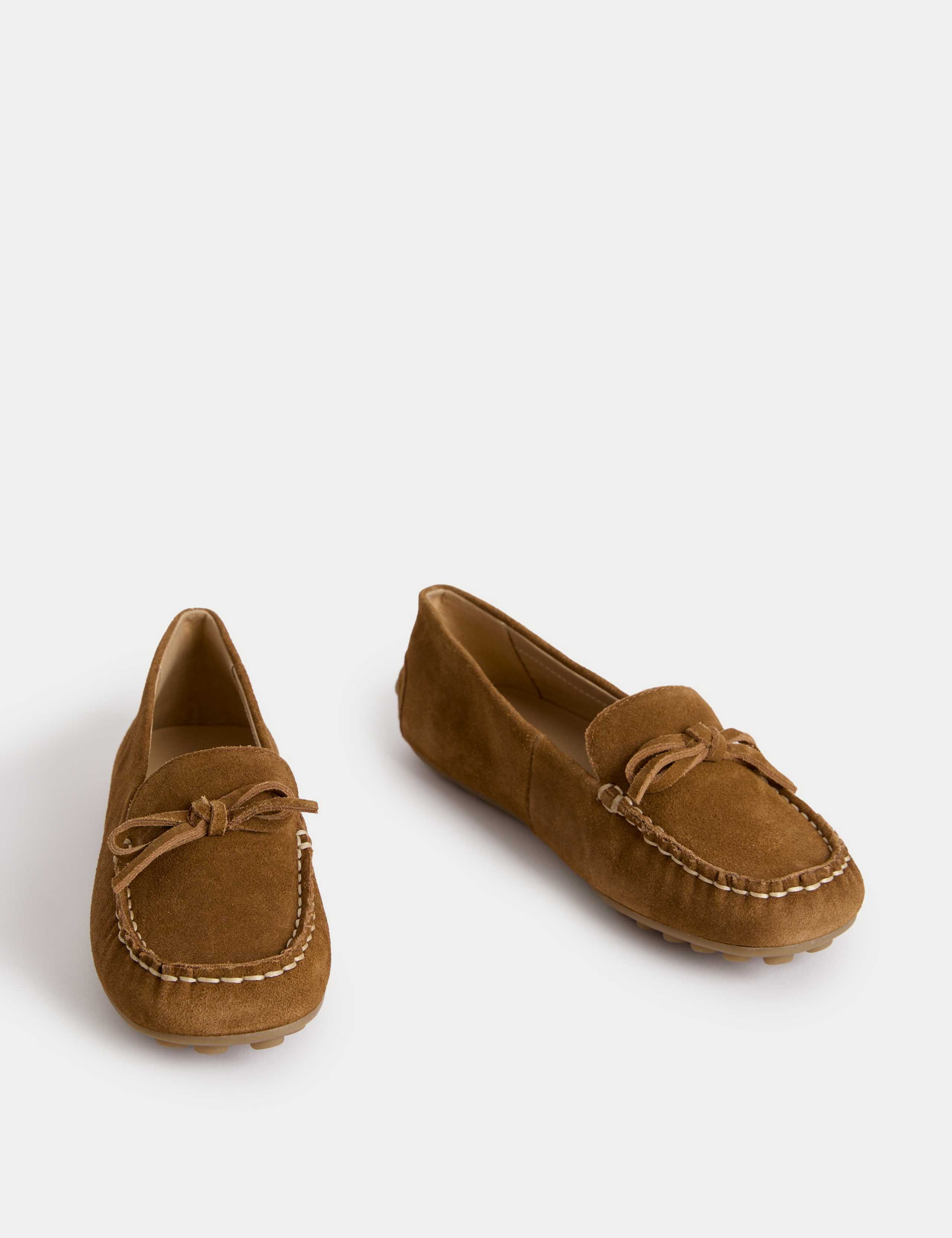 Suede Slip On Flat Loafers 2 of 3