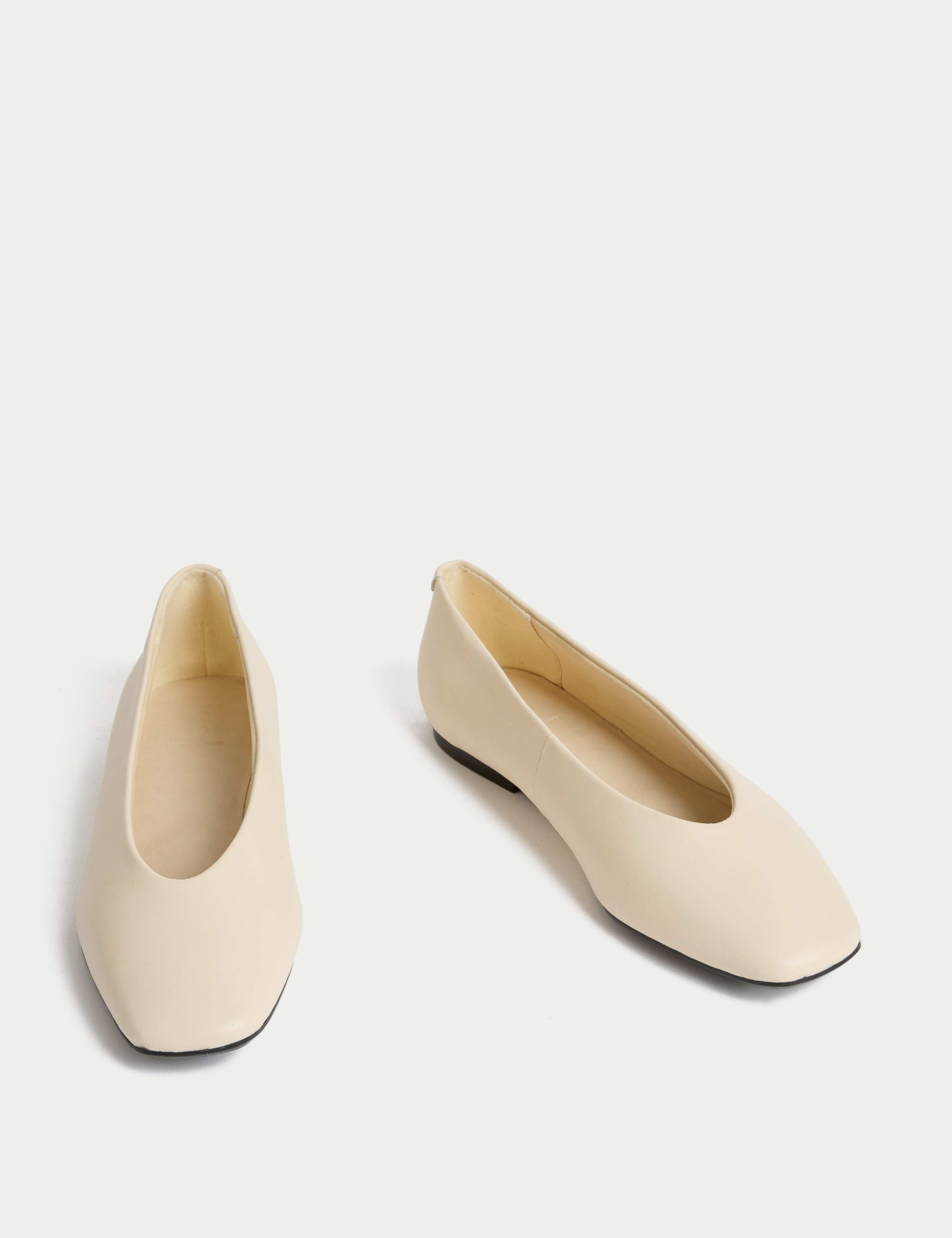 Leather Slip On Flat Ballet Pumps 2 of 3