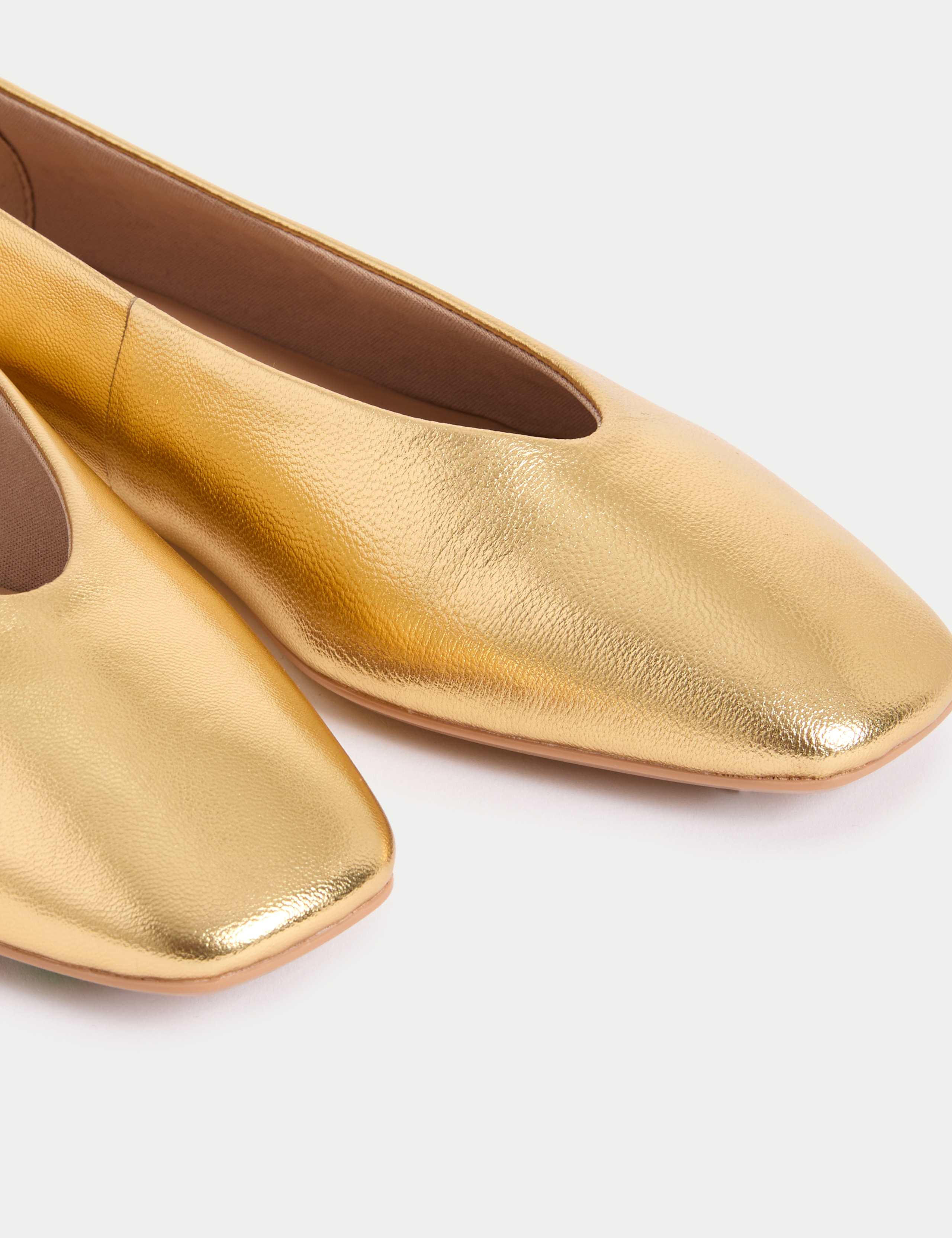 Leather Slip On Flat Ballet Pumps 3 of 3