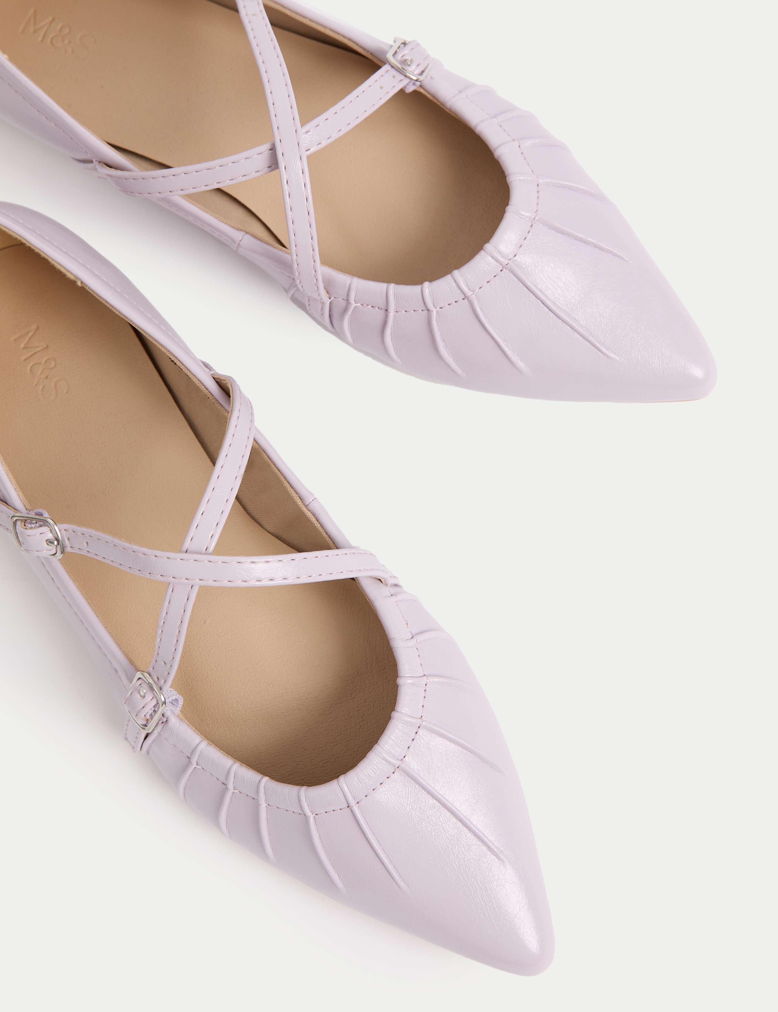 Strappy Pointed Ballet Pumps 3 of 3