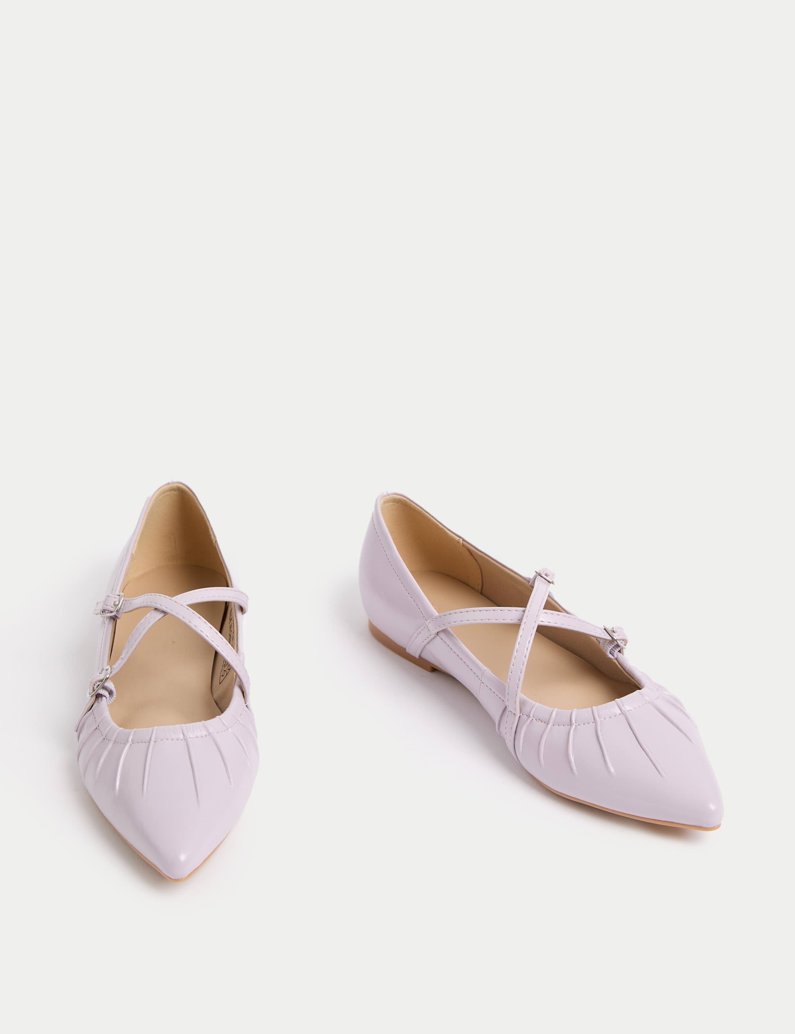Strappy Pointed Ballet Pumps 2 of 3