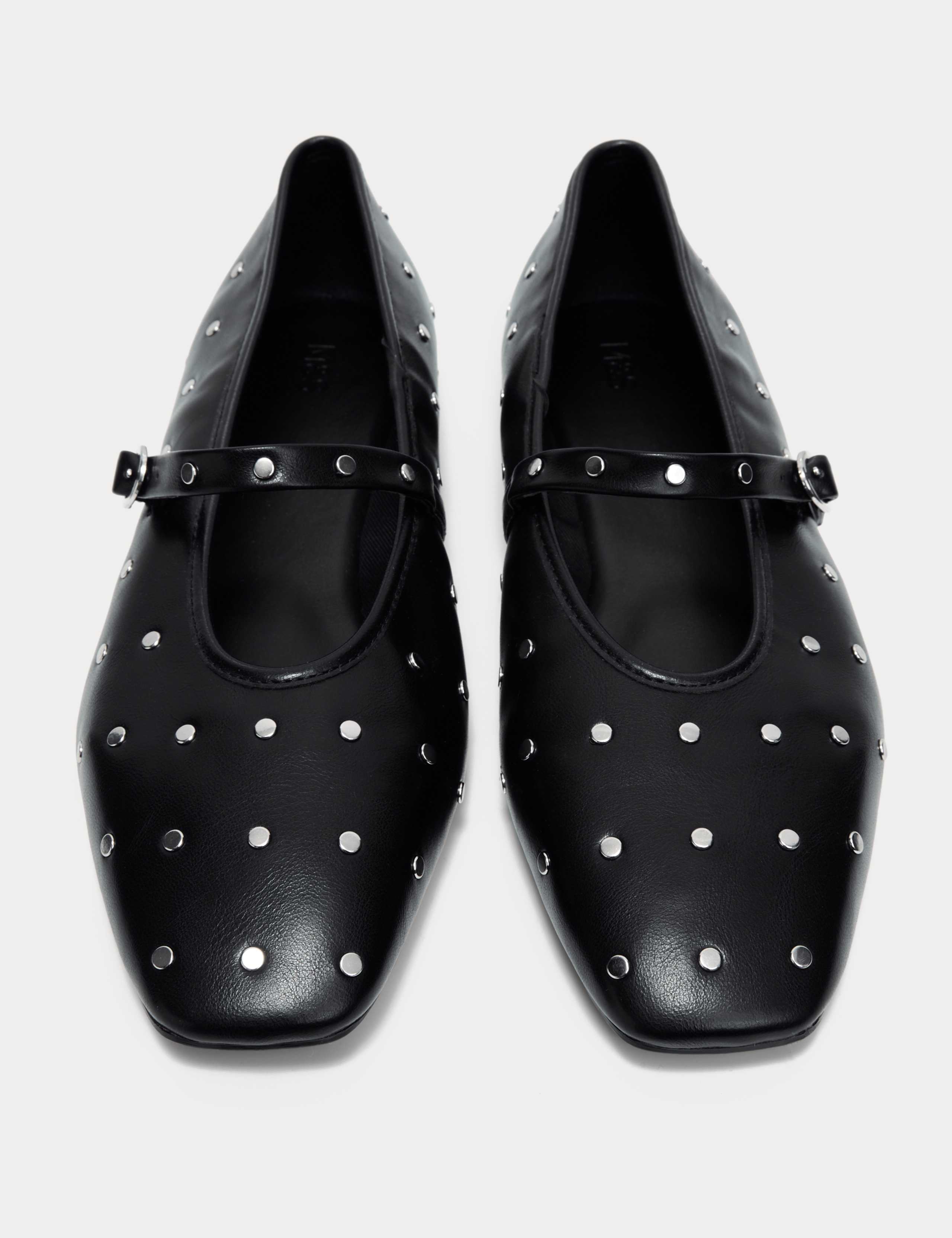 Studded Buckle Flat Ballet Pumps 1 of 4