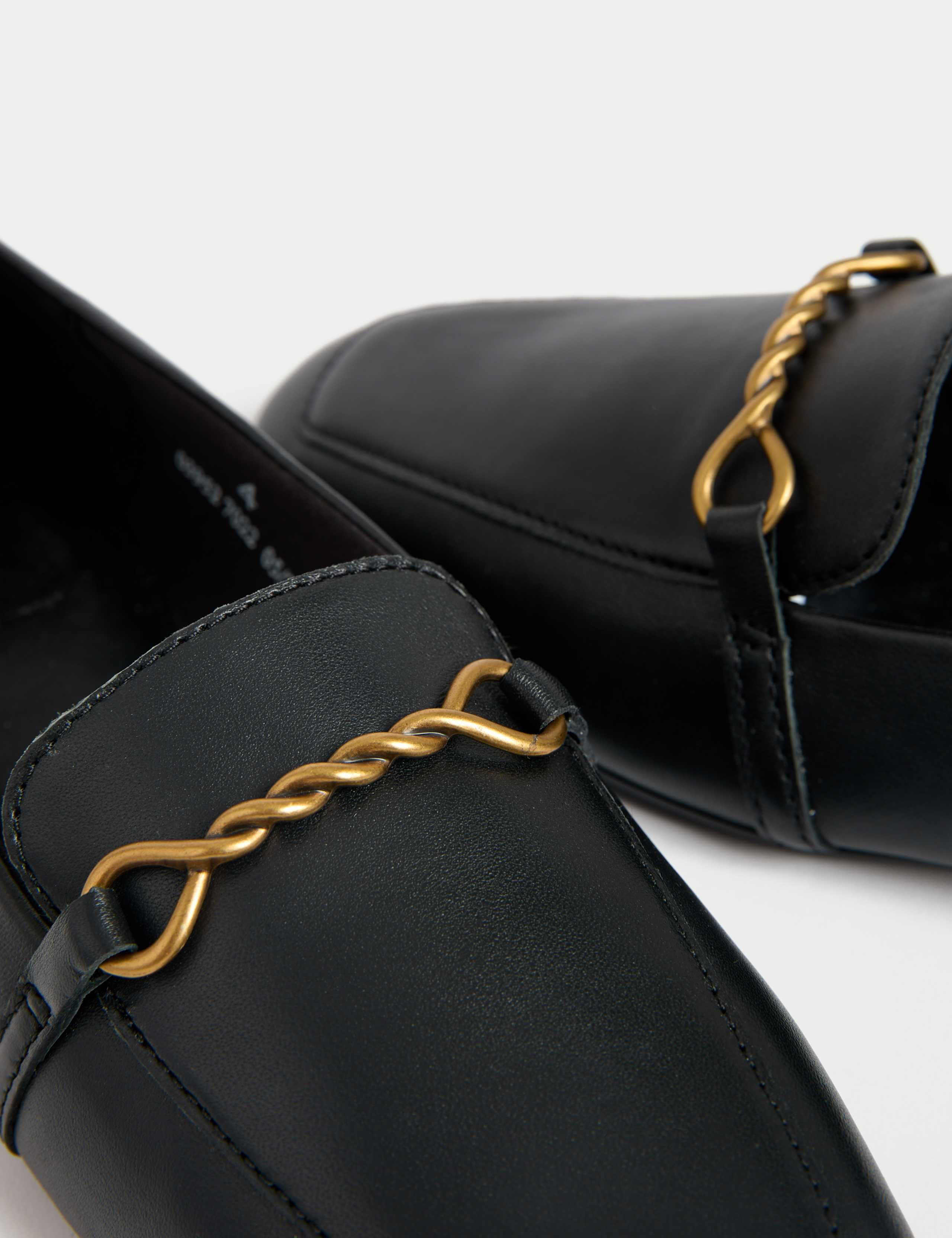 Suede Chain Trim Loafers 3 of 3