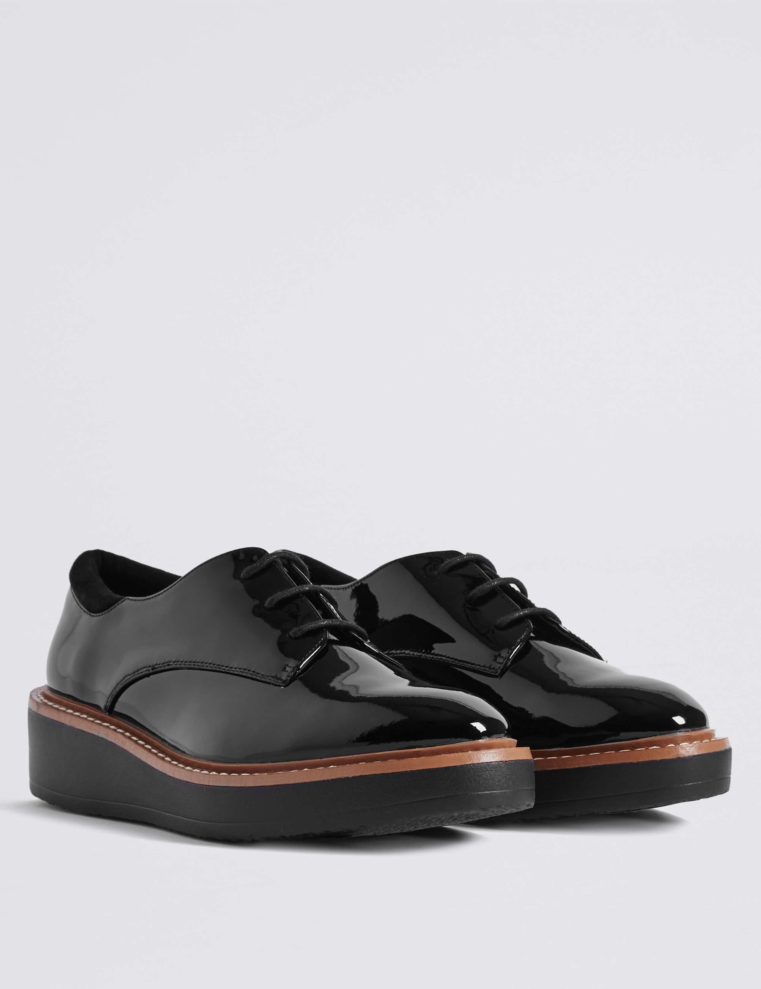 Leather Flatform Brogue Shoes 3 of 6