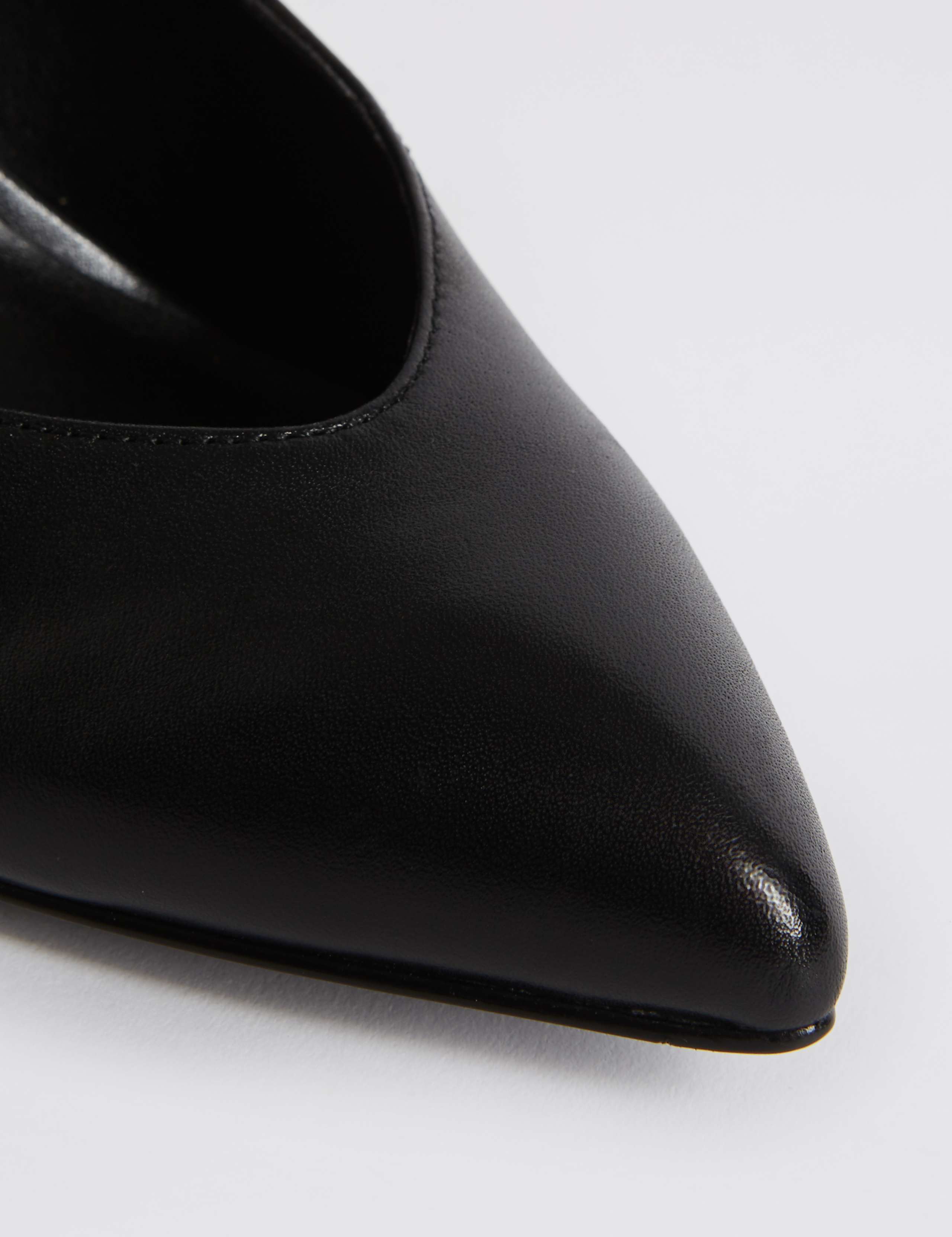 Suede Block Heel Cross Strap Court Shoes 6 of 6