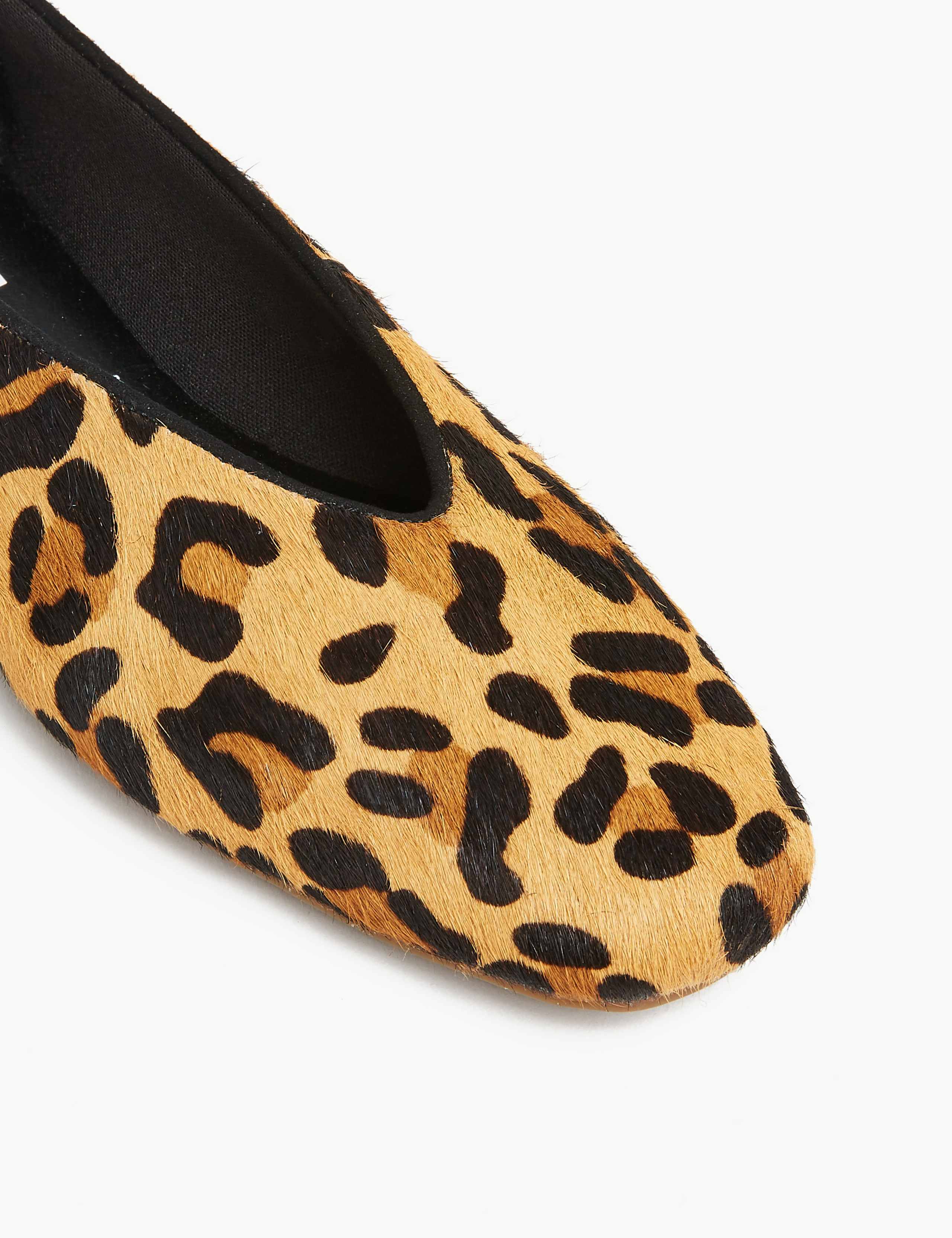 Leather Leopard Print Pumps 4 of 5