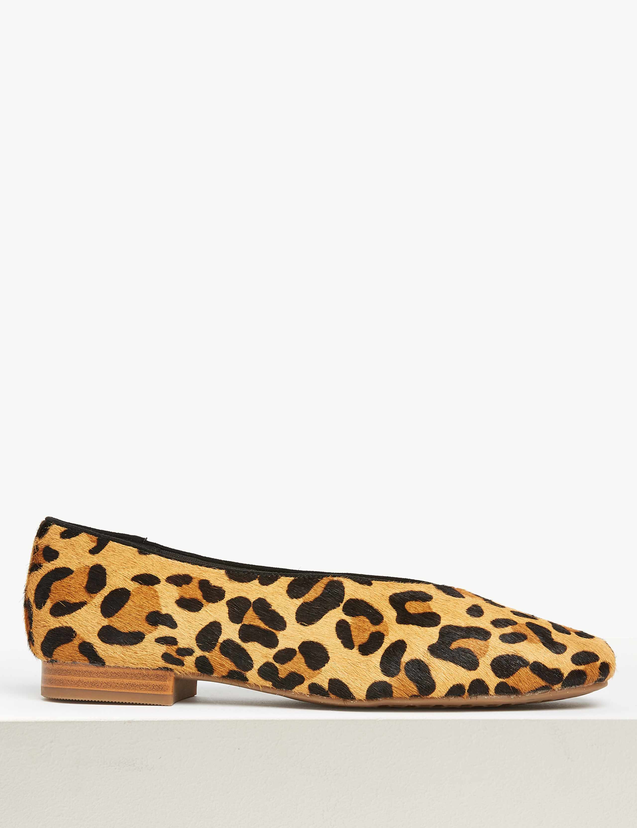 Leather Leopard Print Pumps 2 of 5
