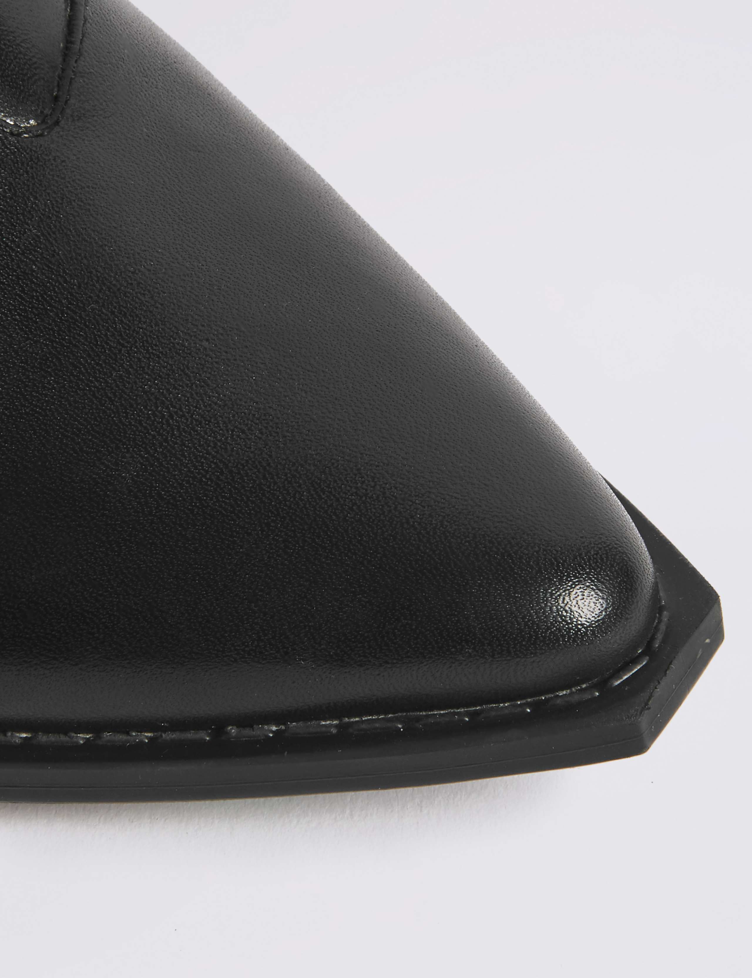 Leather Block Heel Slingback Shoes 6 of 6