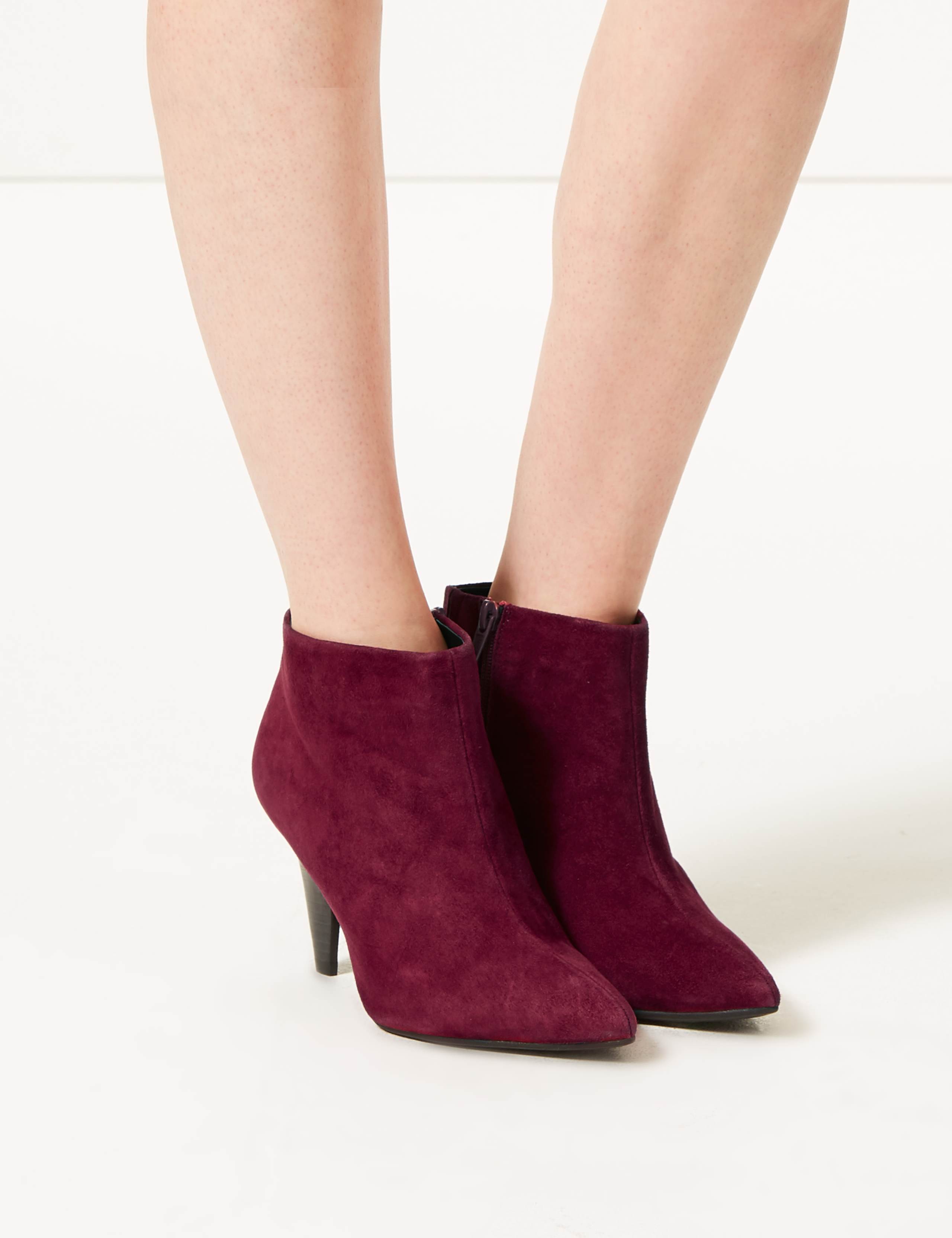 Suede Smart Point Ankle Boots 1 of 6
