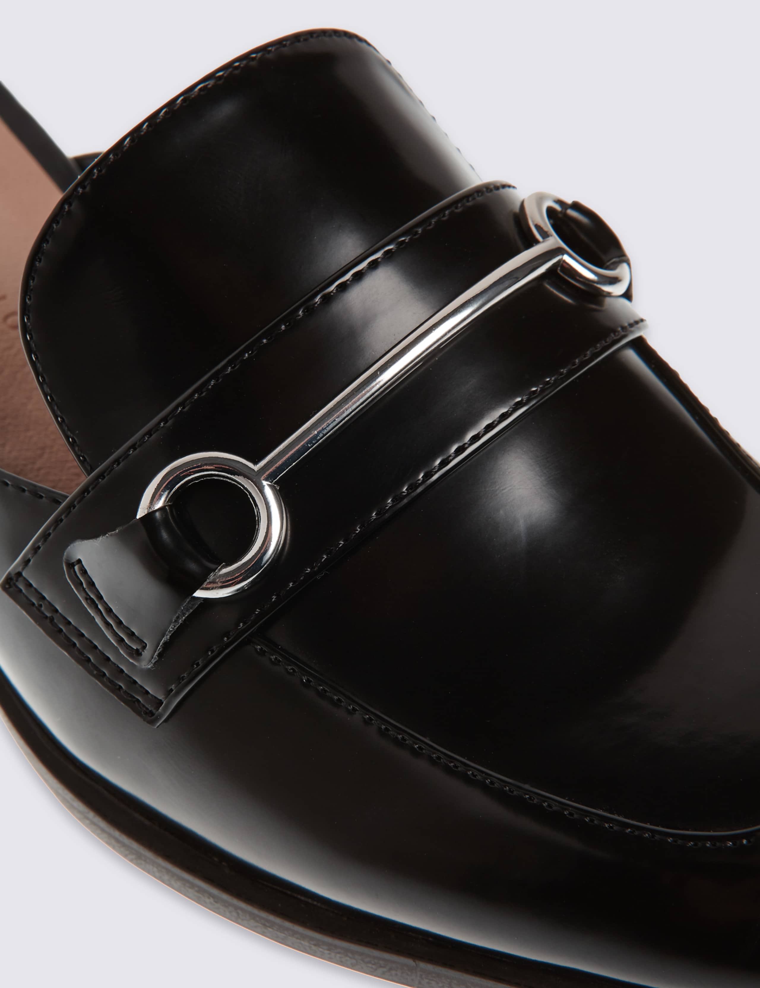 Block Heel Snaffle Trimmed Mule Slippers 6 of 6