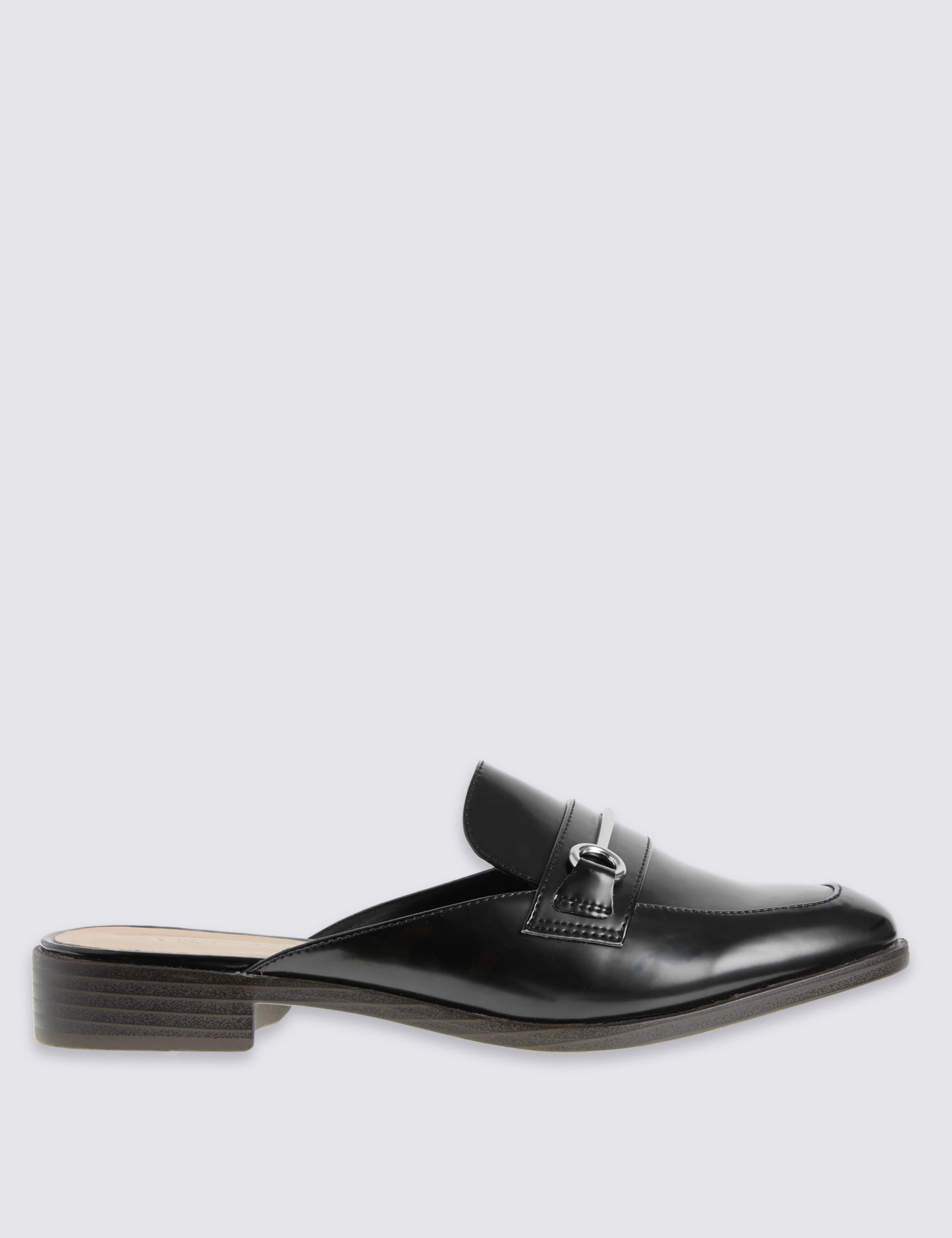 Block Heel Snaffle Trimmed Mule Slippers 2 of 6