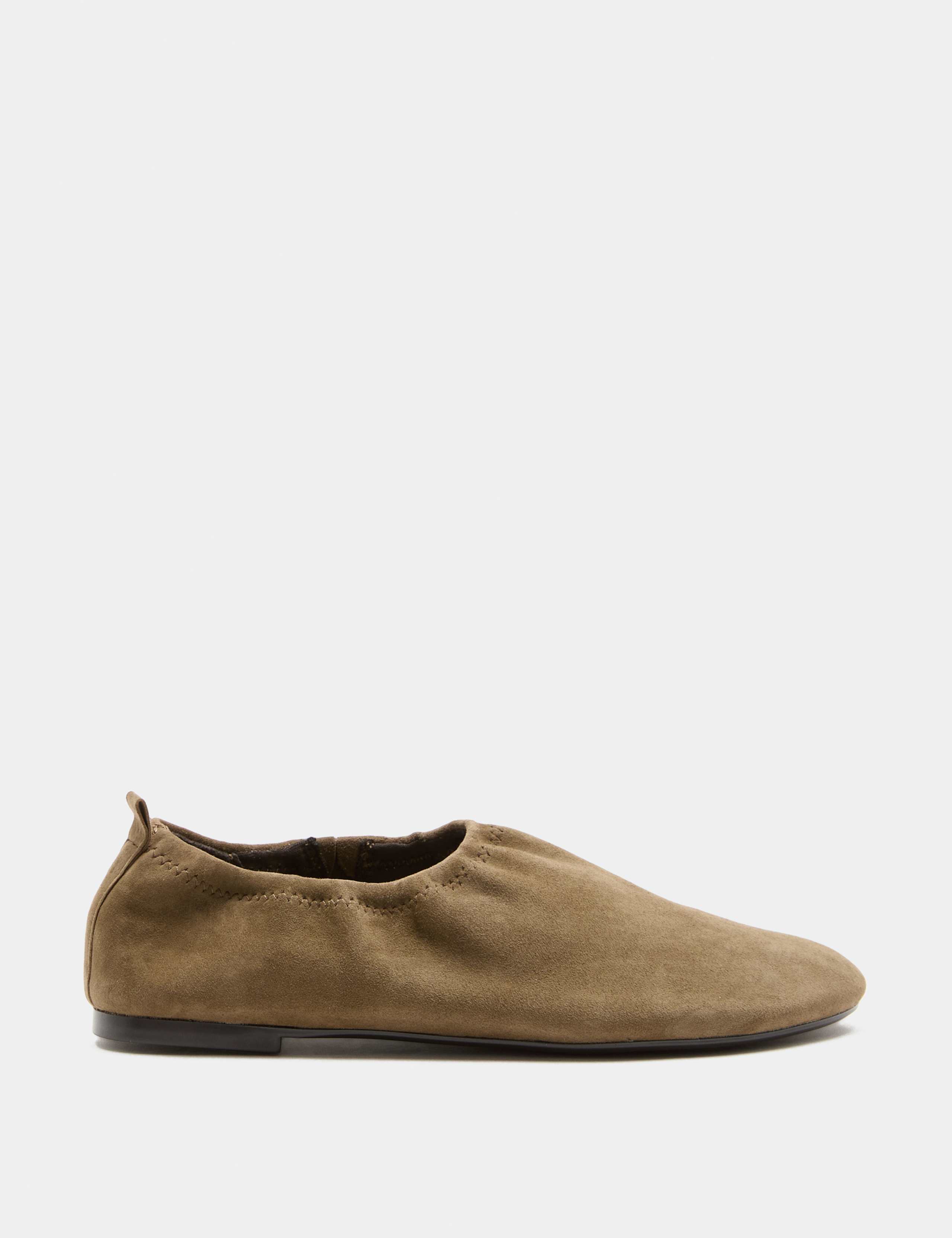 Suede Flat Ballet Pumps 2 of 3