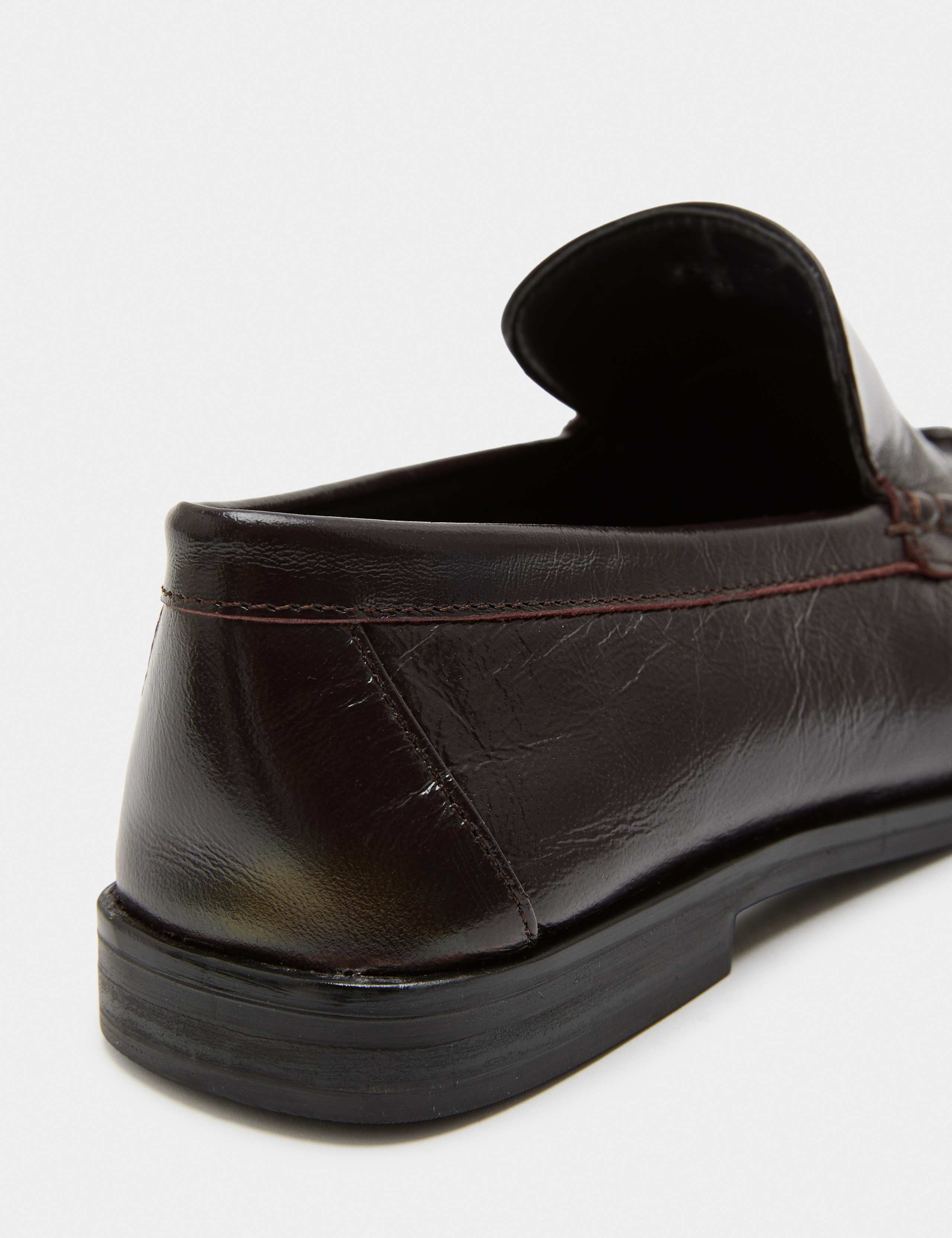 Leather Ruched Loafers 3 of 3