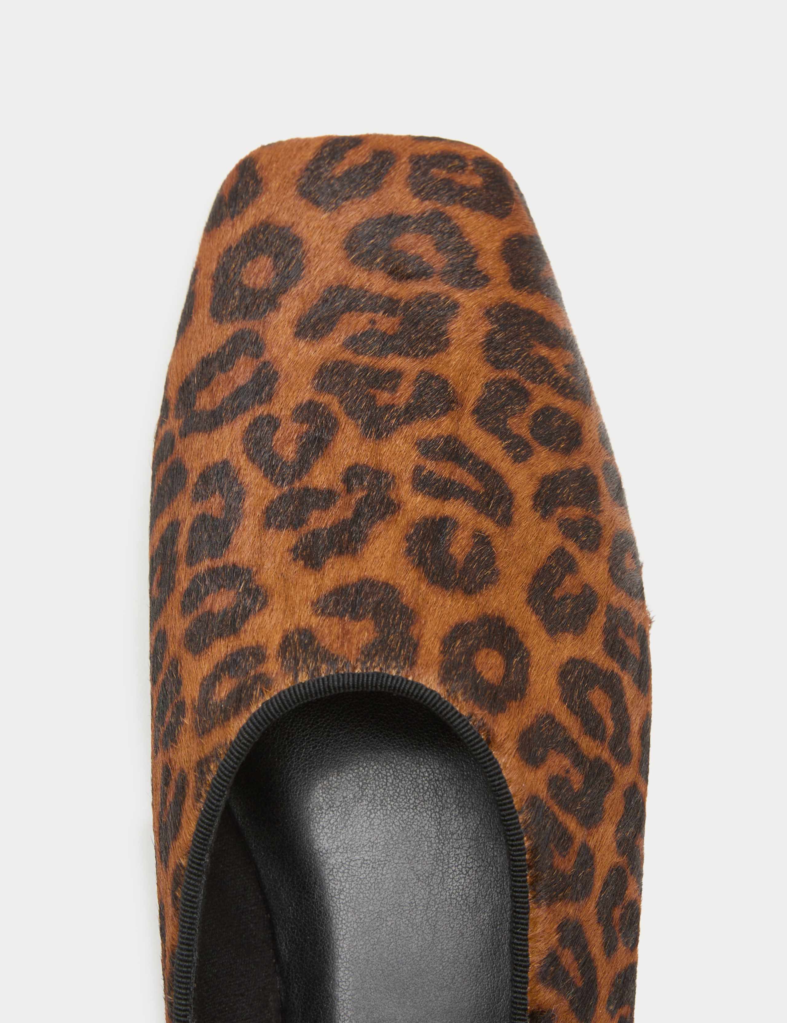 Hair On Leather Leopard Print Ballet Pumps 3 of 3
