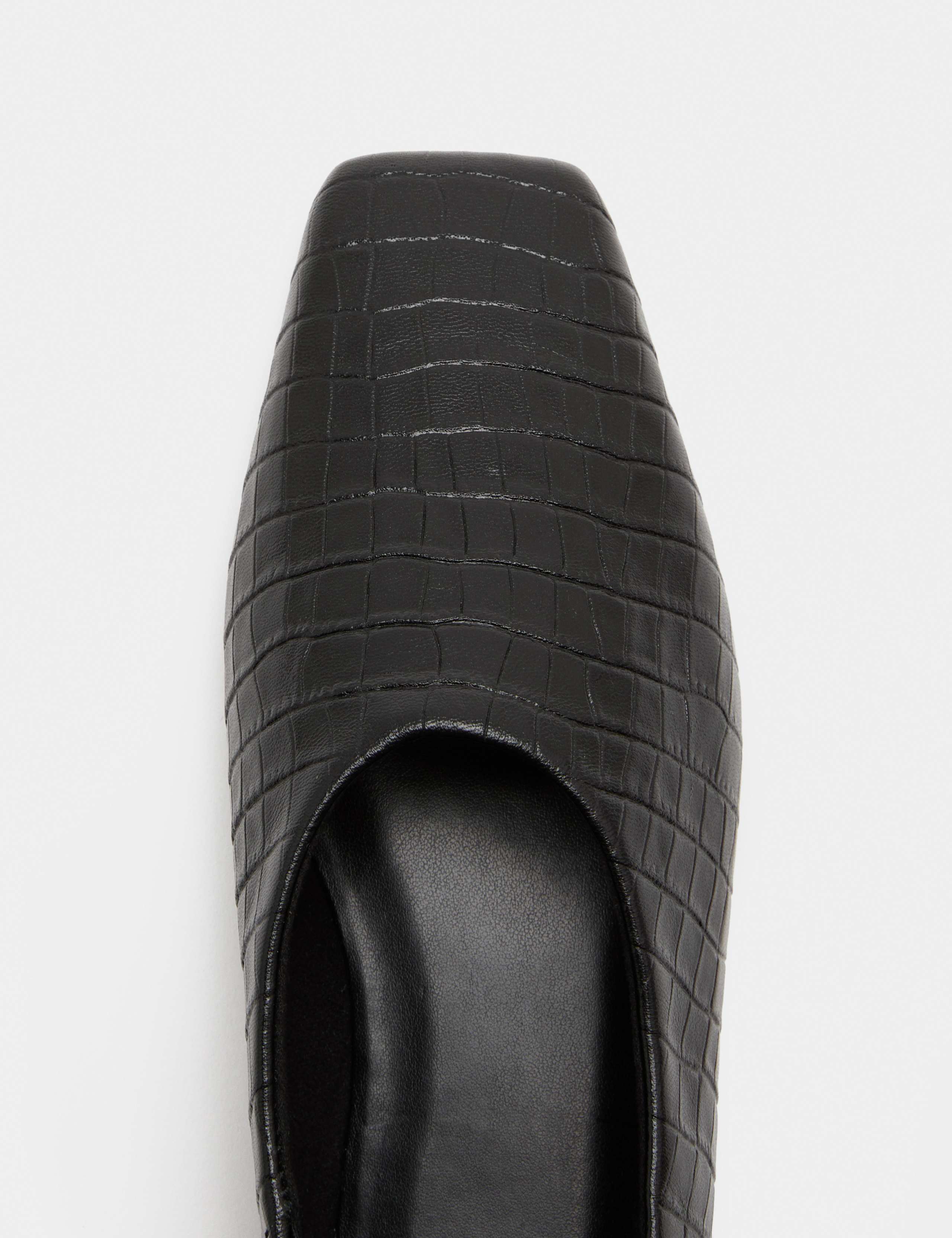 Leather Flat Square Toe Ballet Pump 3 of 3