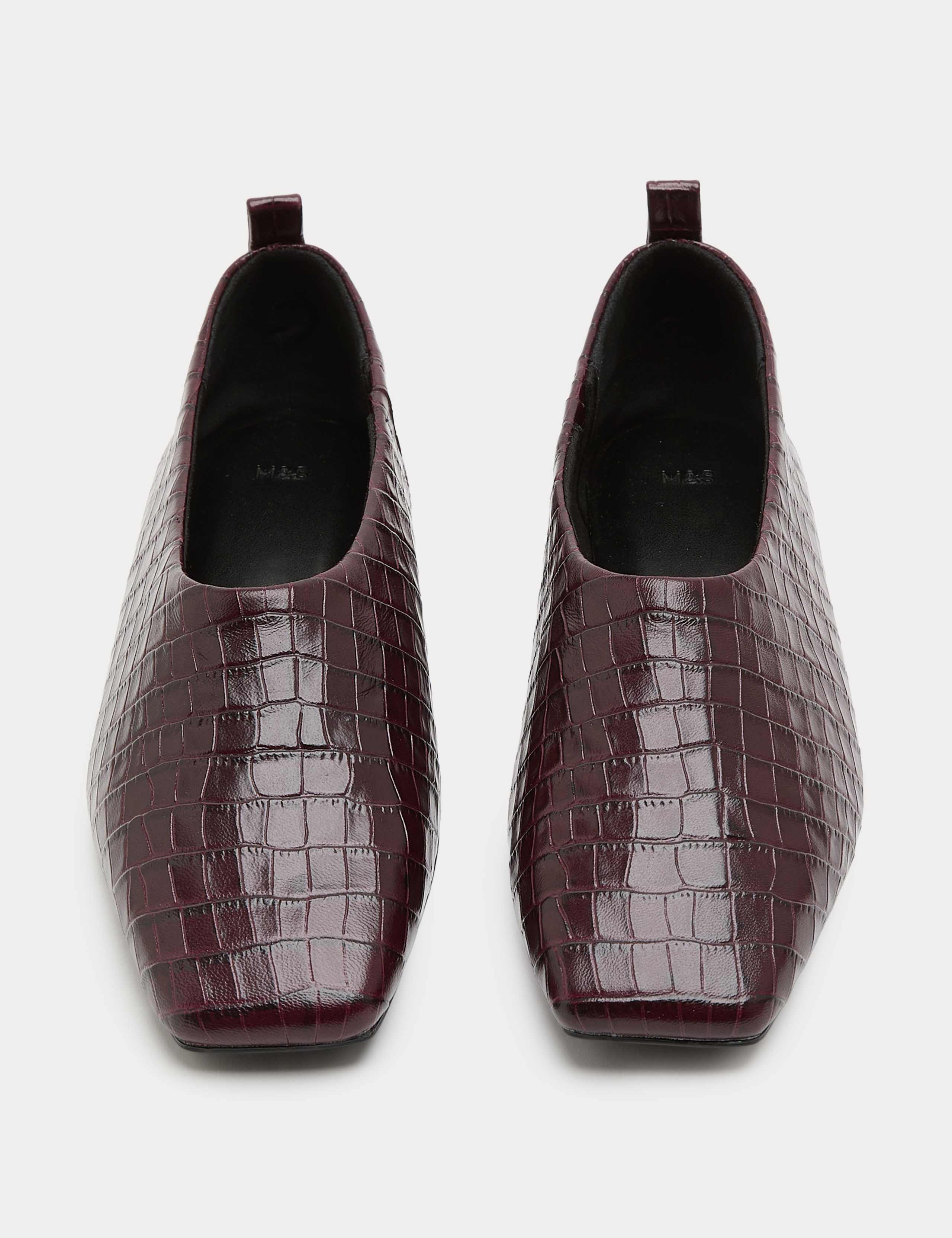 Leather Croc Ballet Pumps 3 of 3