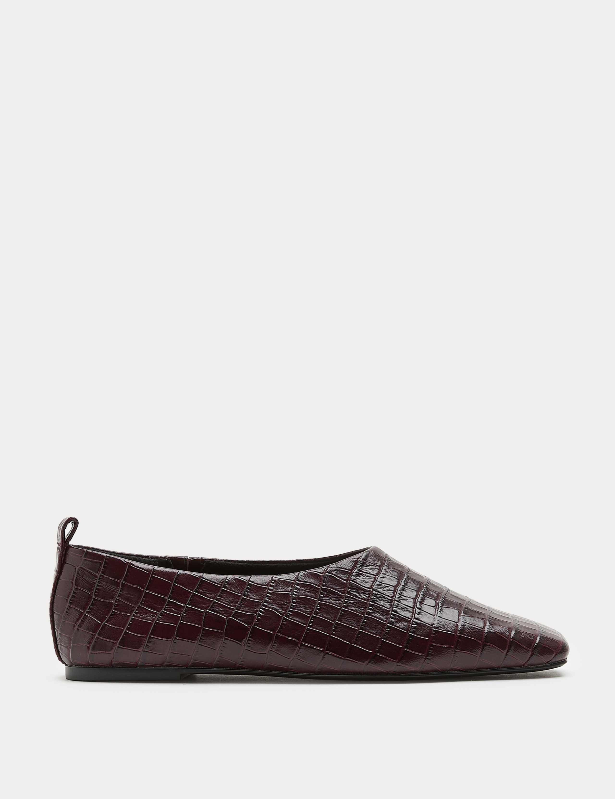 Leather Croc Ballet Pumps 2 of 3