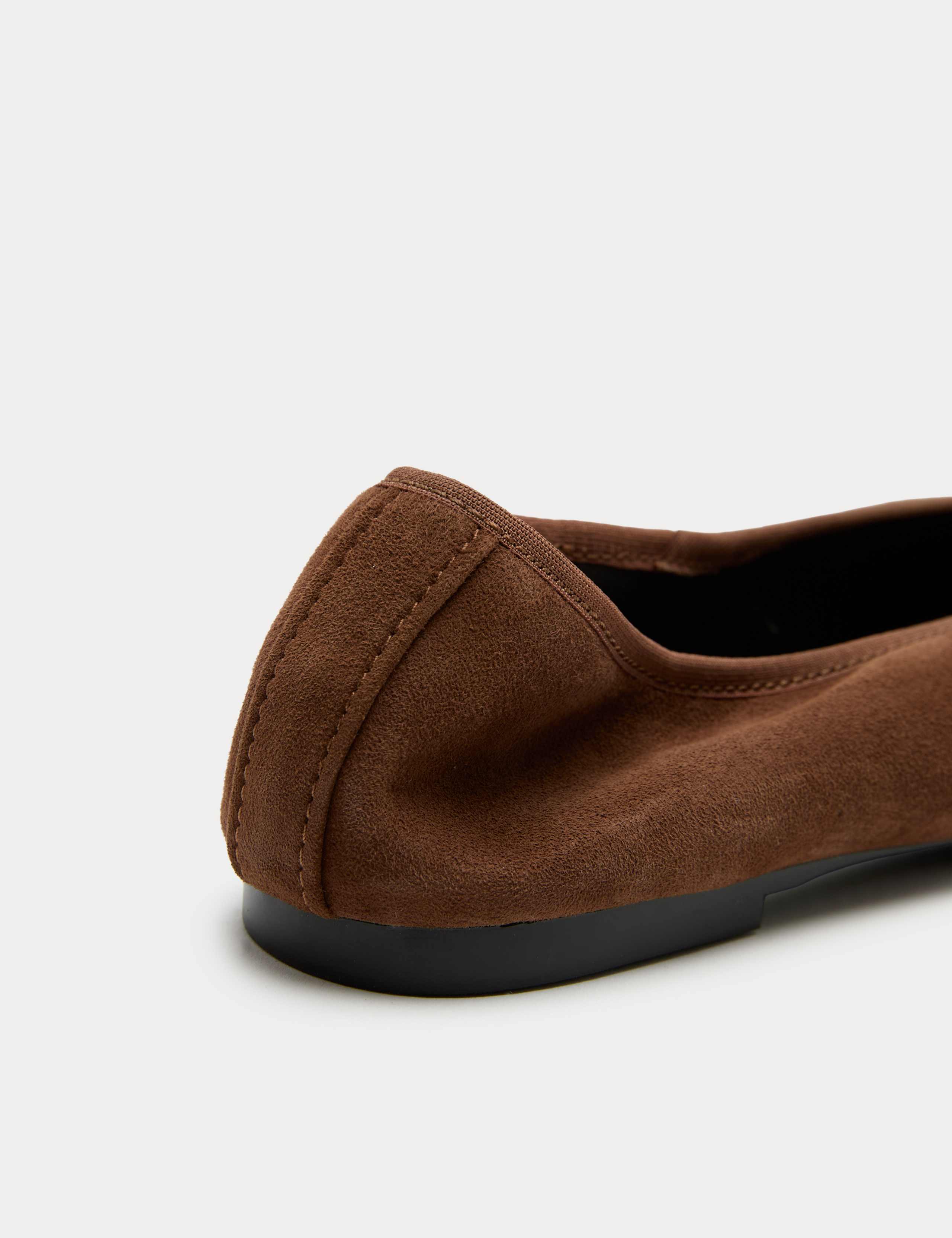 Suede Flat Pointed Toe Ballet Pumps 3 of 3