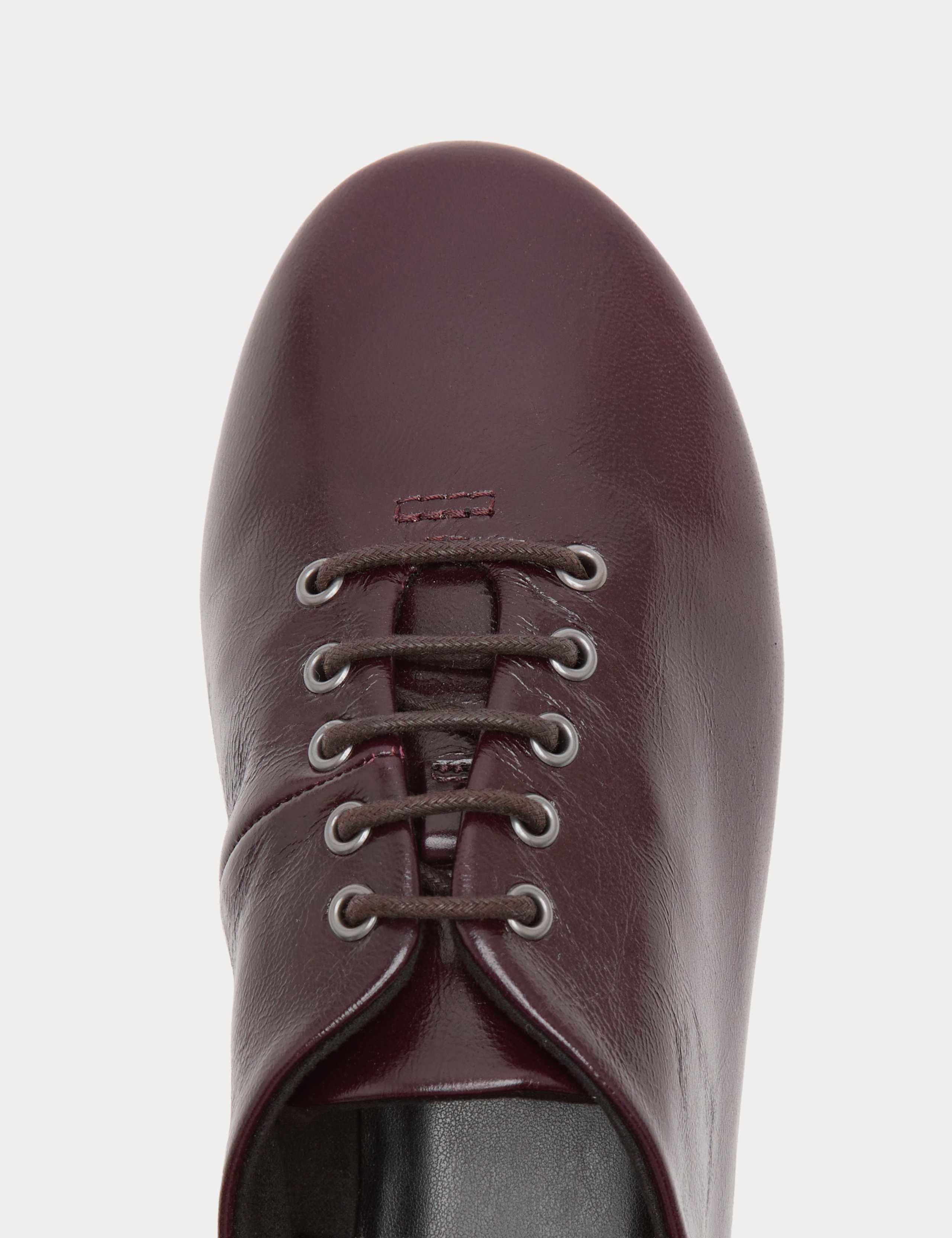 Leather Lace Up Flat Shoes 3 of 3