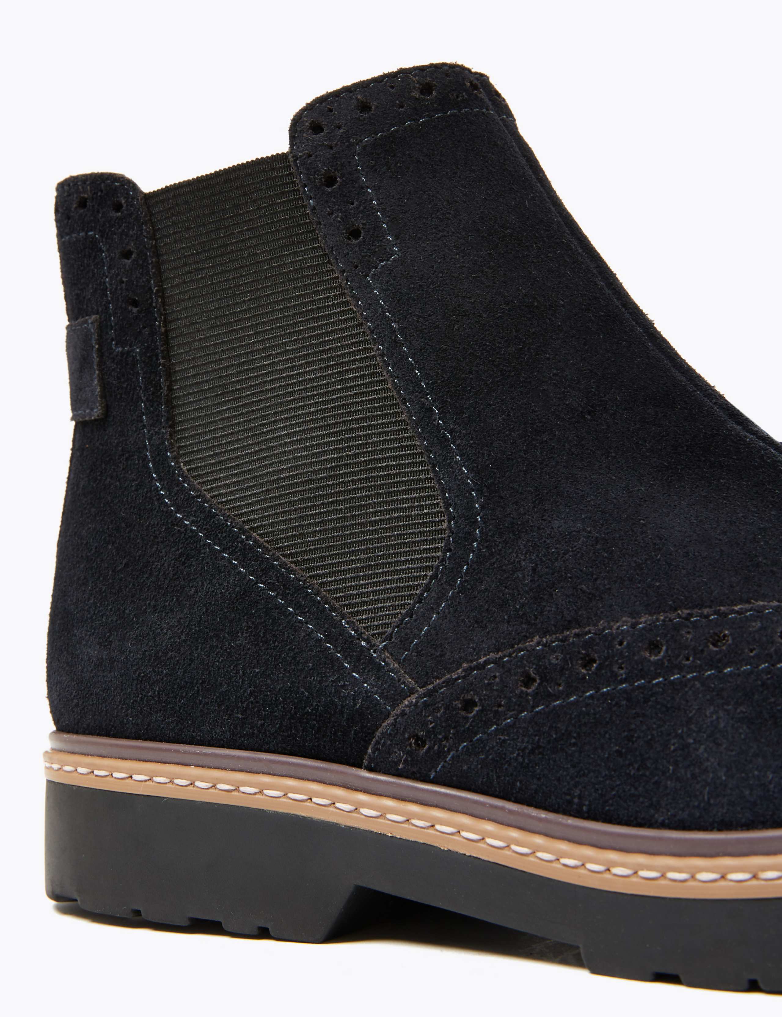 Suede Brogue Chelsea Ankle Boots 4 of 5