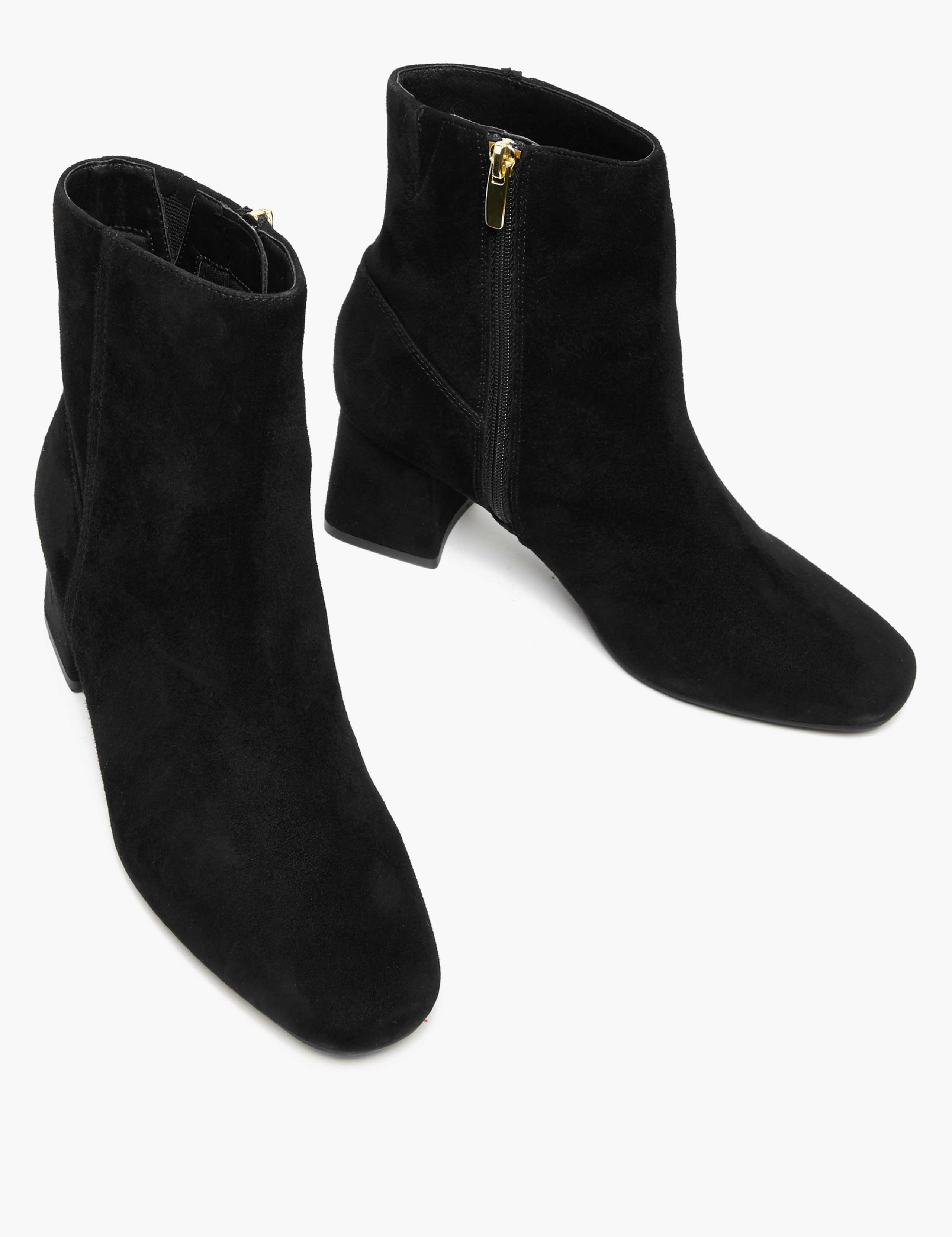 Leather Flared Heel Ankle Boots 3 of 5
