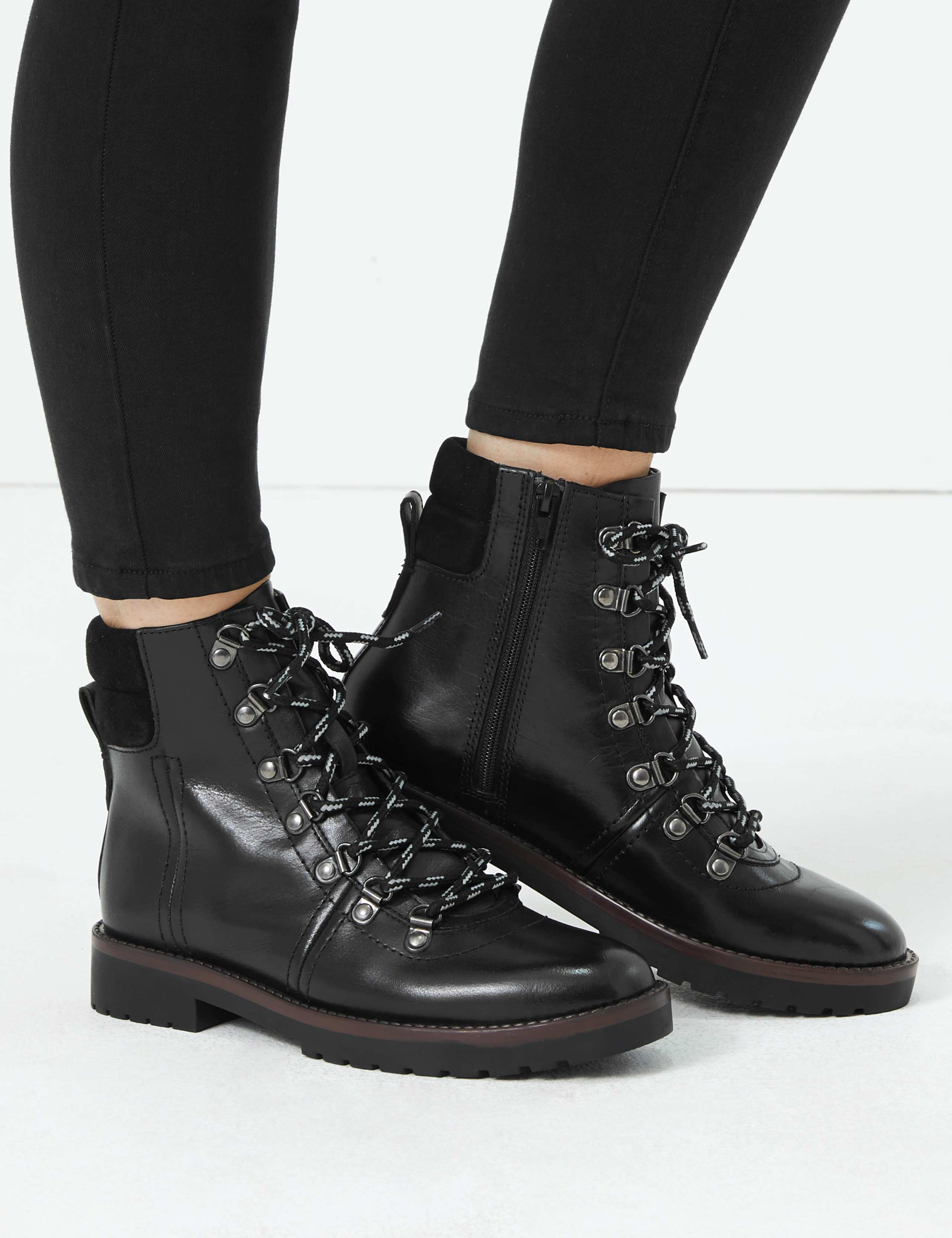 Leather Hiker Ankle Boots 4 of 6